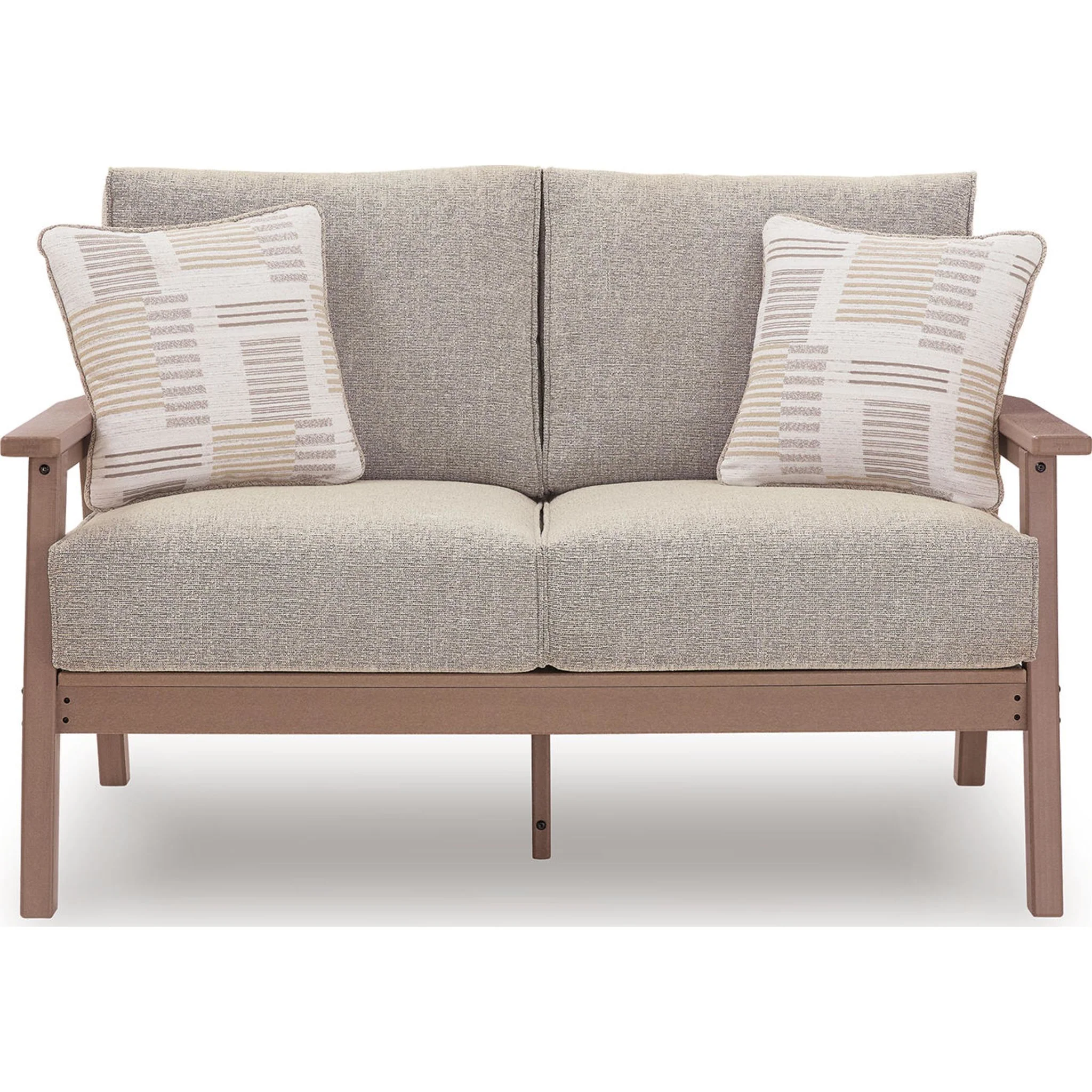 Grover Beach Outdoor Loveseat with Cushion - Driftwood