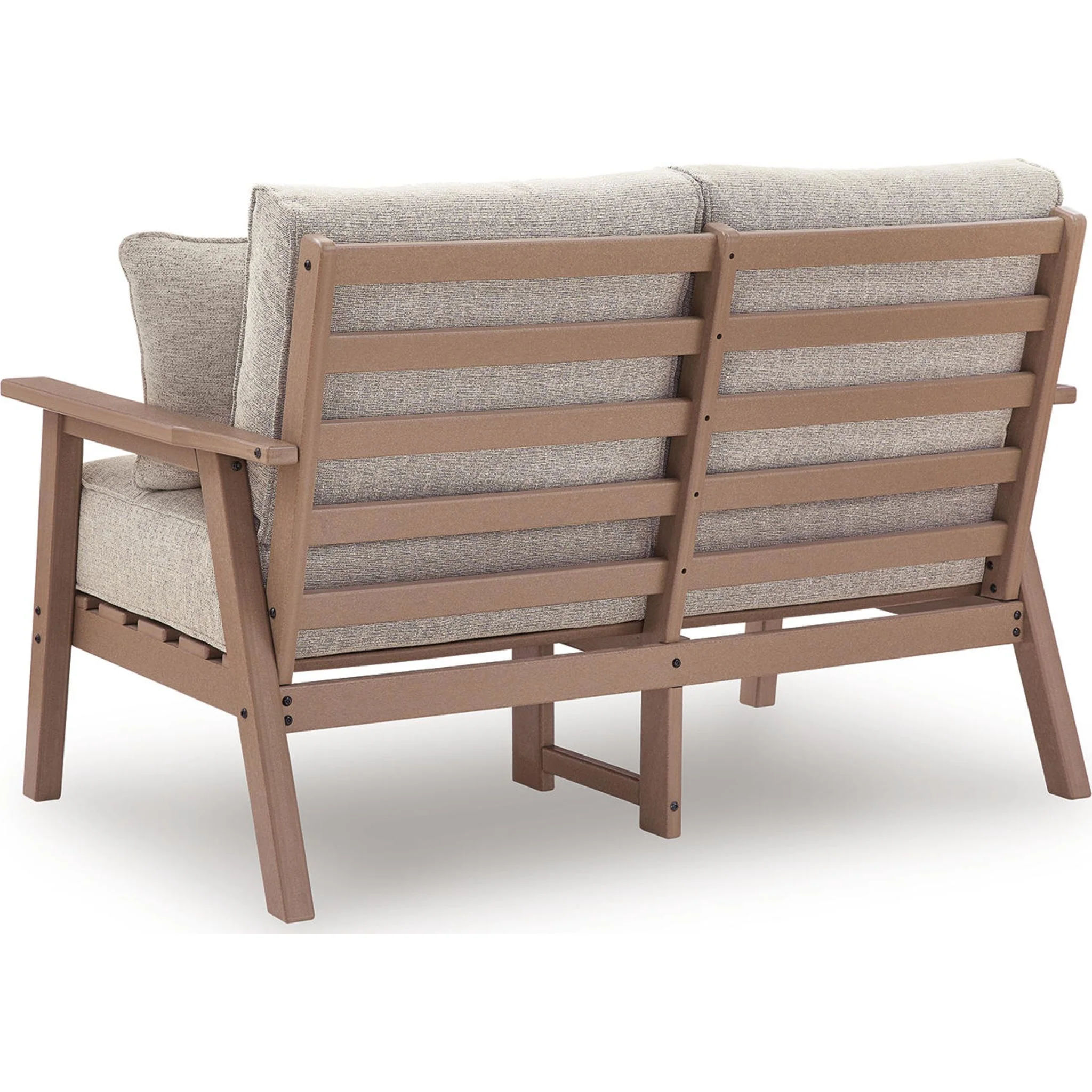 Grover Beach Outdoor Loveseat with Cushion - Driftwood - Image 4