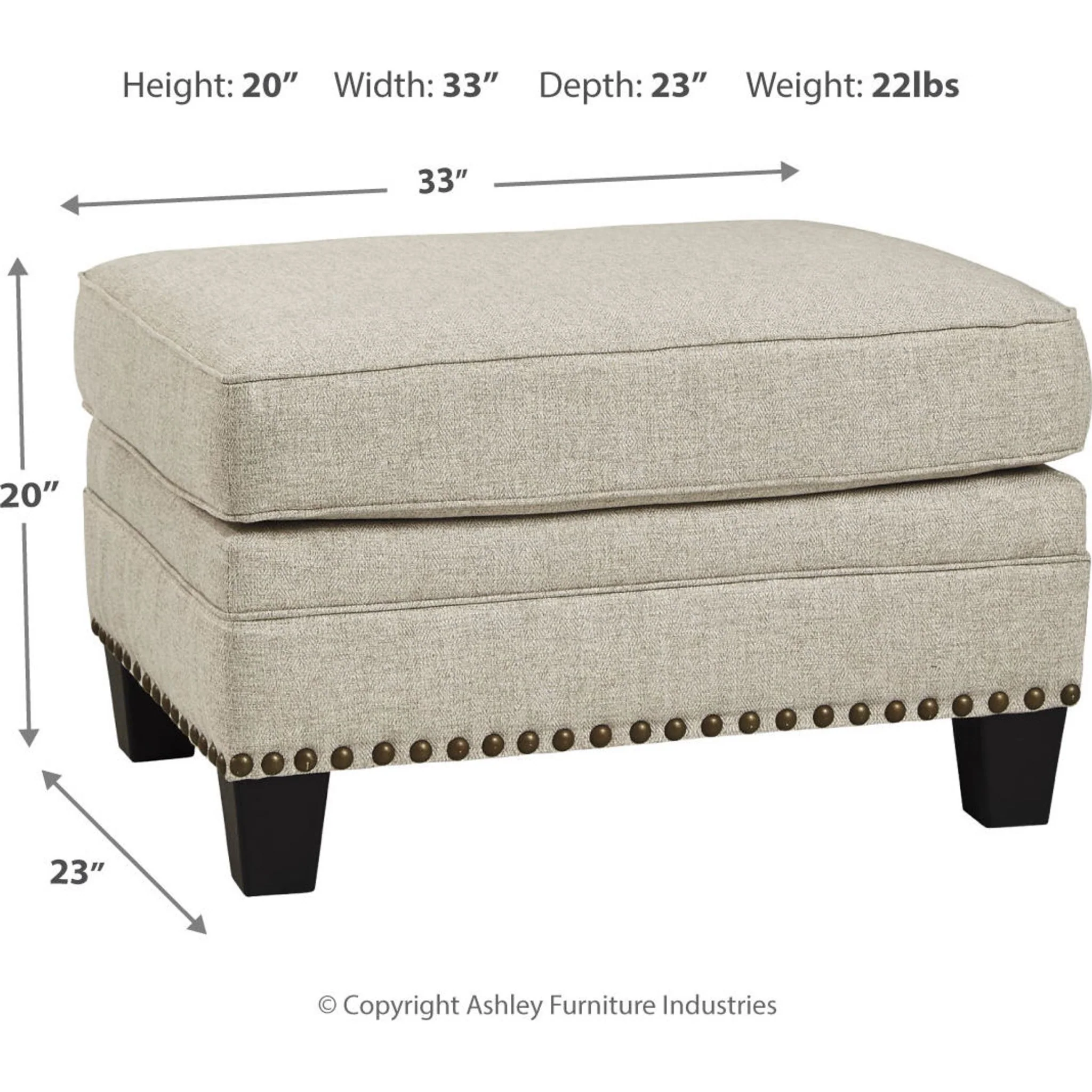 Guin Ottoman - Linen - Image 12