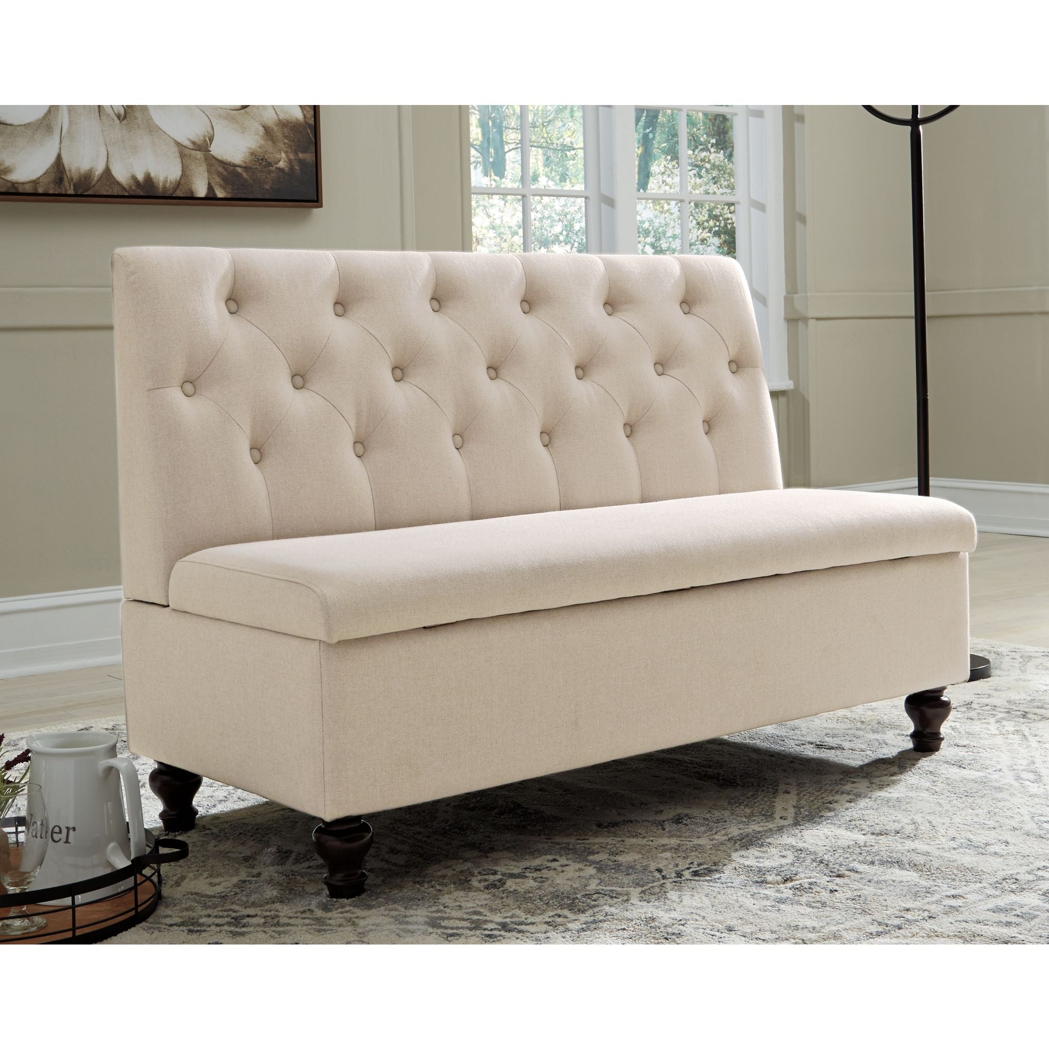 Gwendale Storage Bench - Light Beige - Image 2
