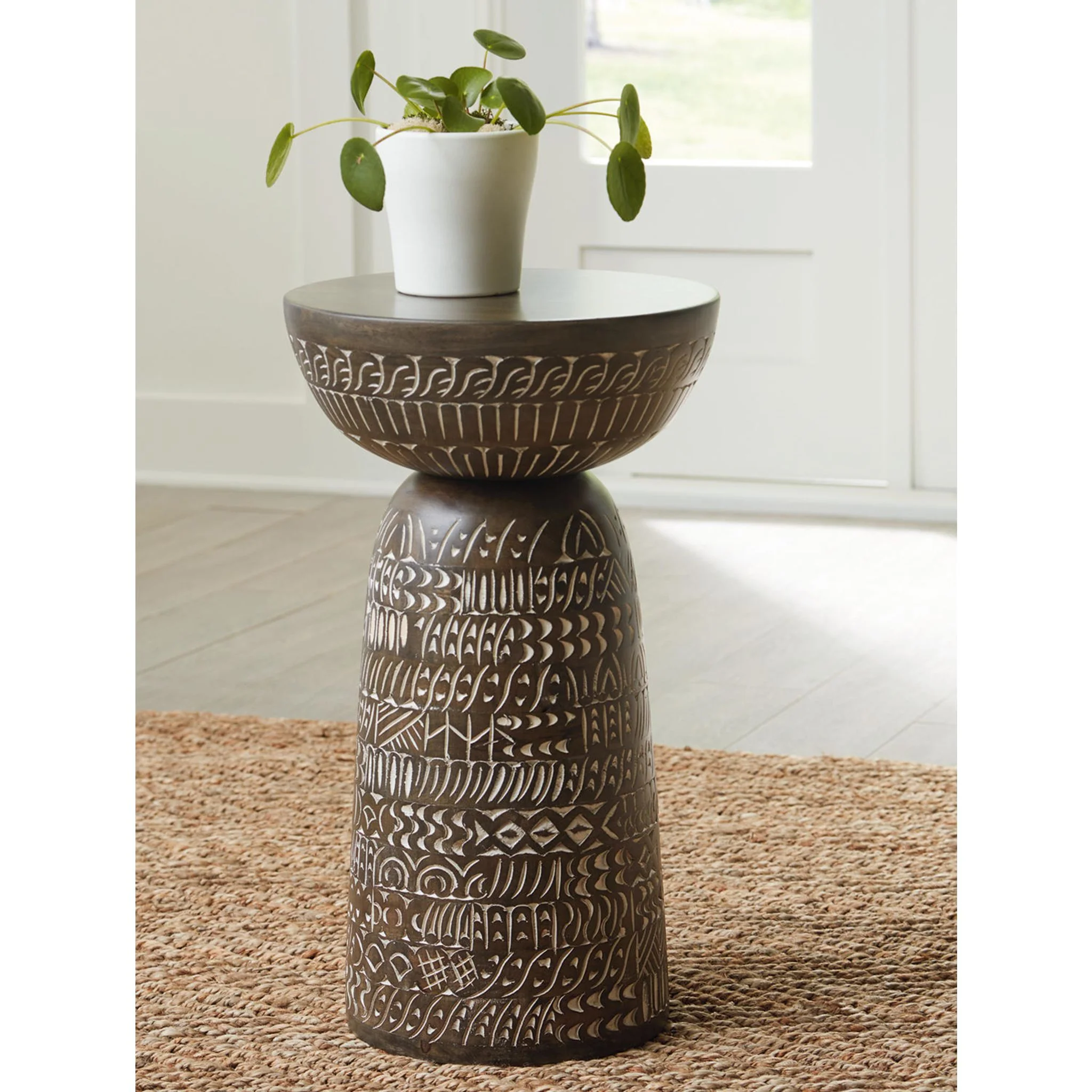 Hadcher Accent Table - Cream/Brown - Image 21