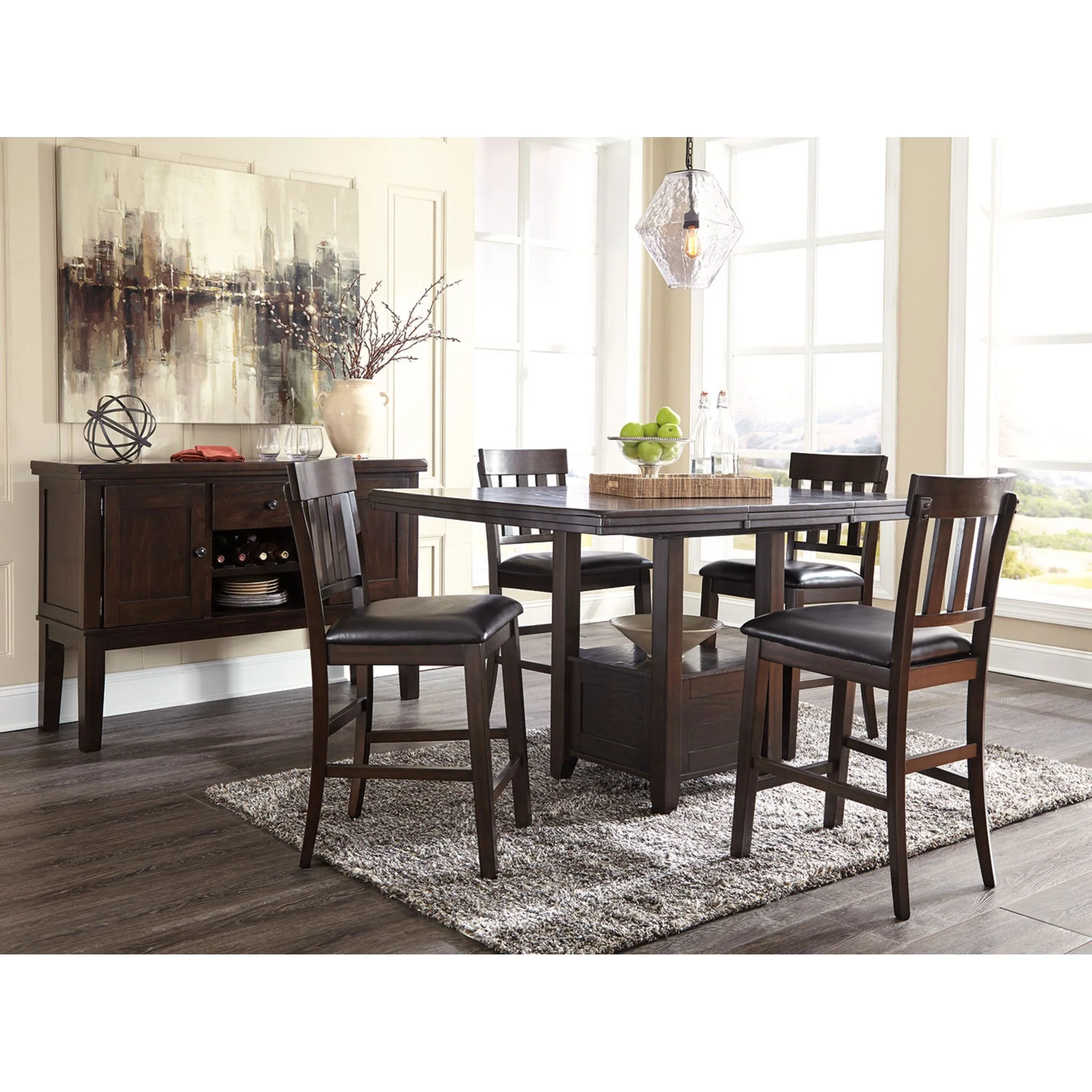 Haddigan Counter Height Extension Table - Dark Brown - (D596-42) - Image 11