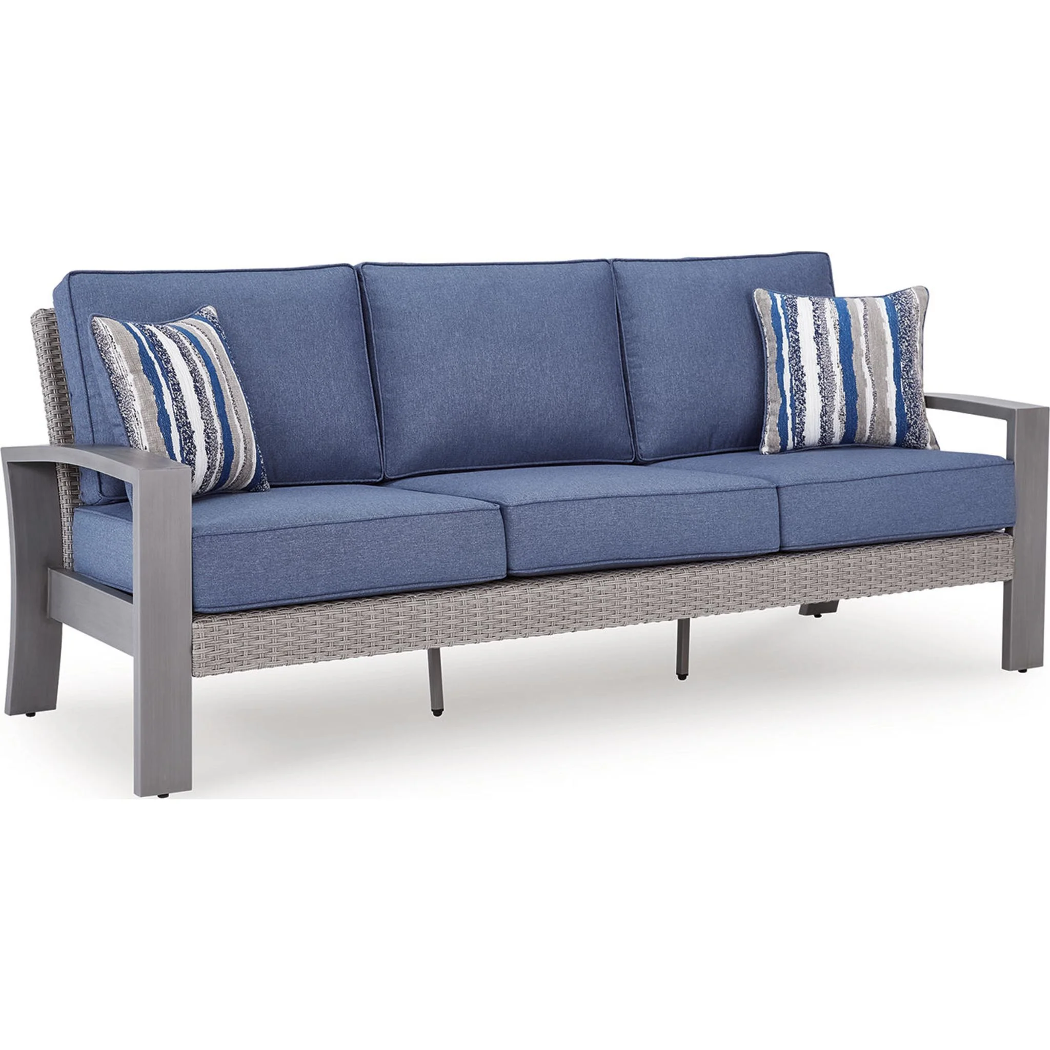 Half Moon Beach 3 Piece Outdoor Seating - Blue/Gray - Image 7