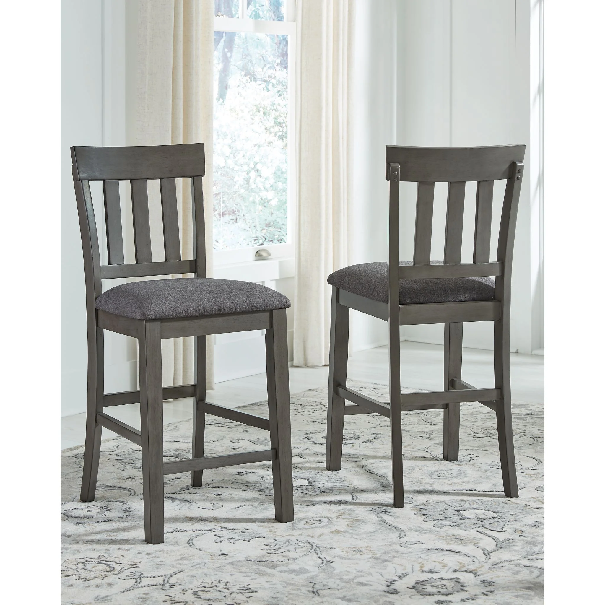 Hallanden Counter Height Stool - Two-tone Gray - (D589-124) - Image 2
