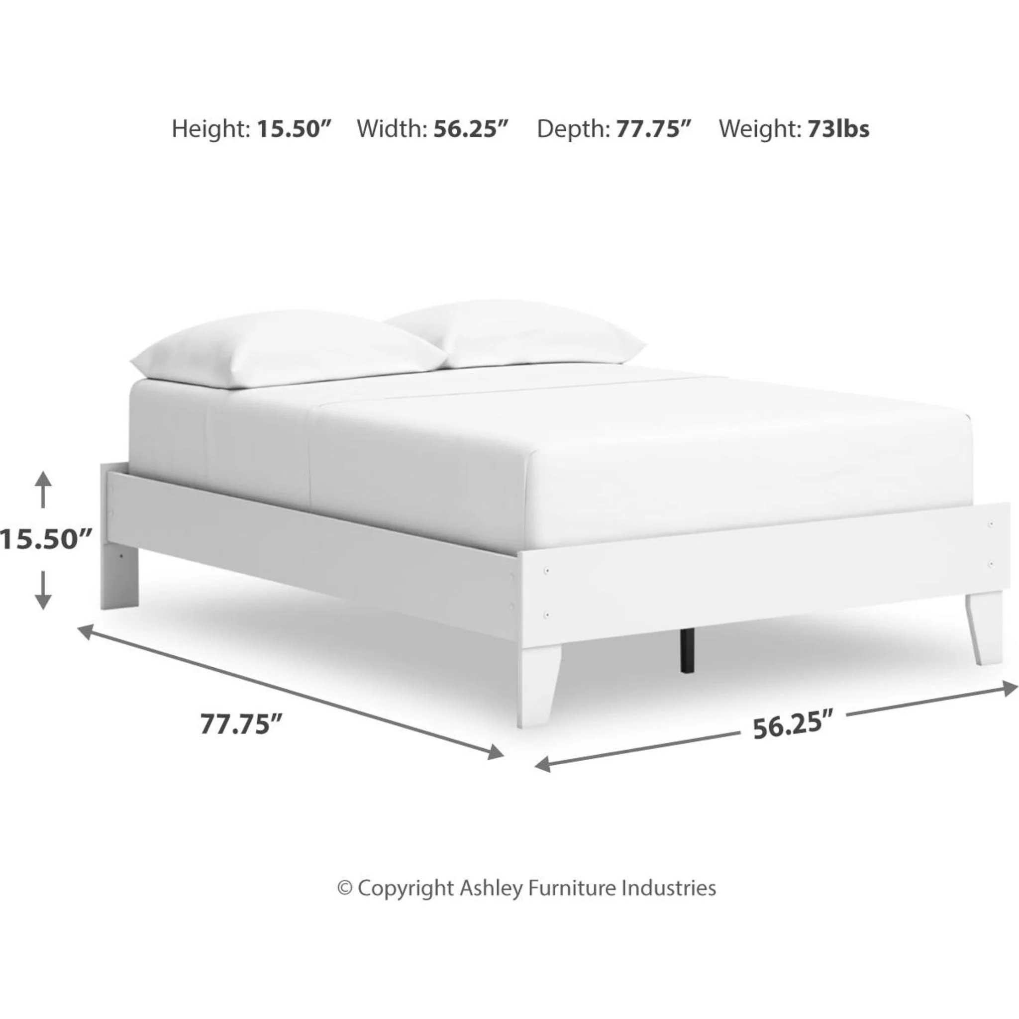 Hallityn Full Platform Bed - White - Image 12