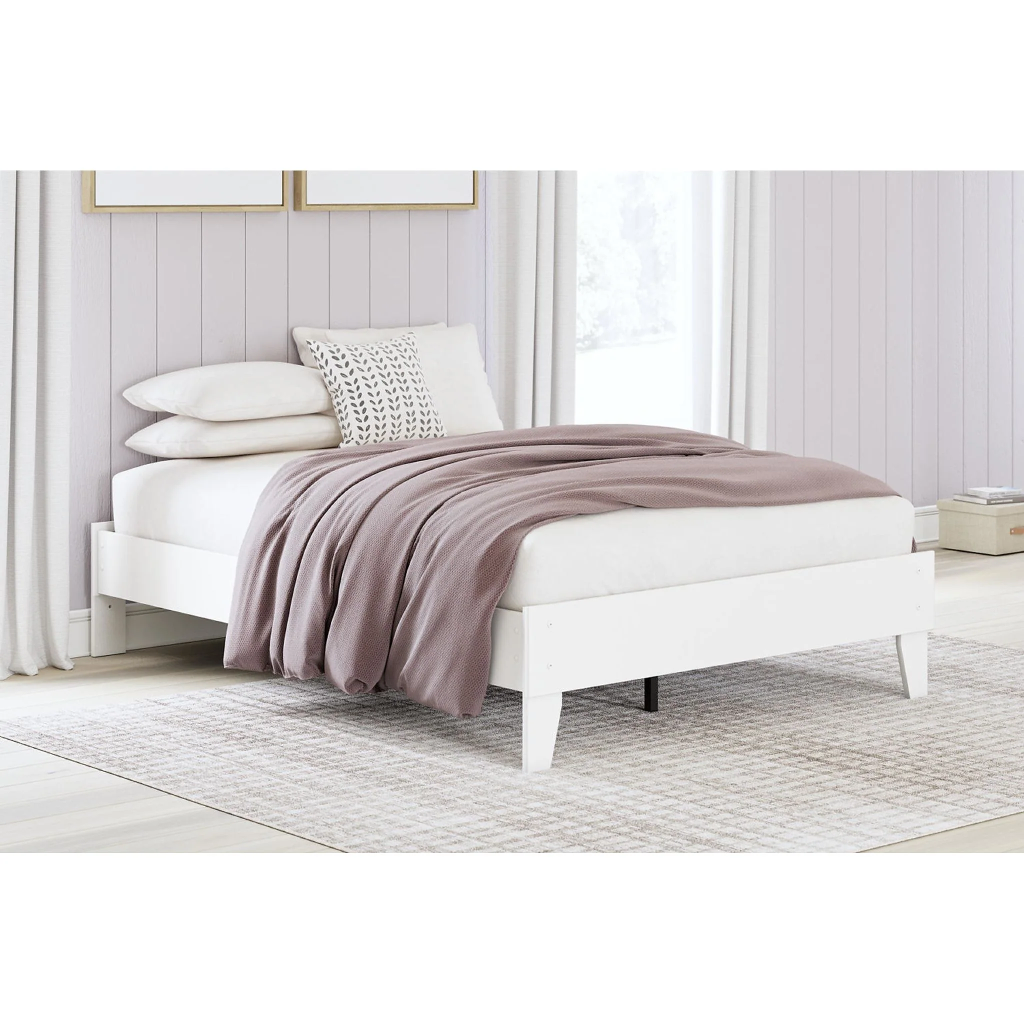 Hallityn Full Platform Bed - White - Image 3