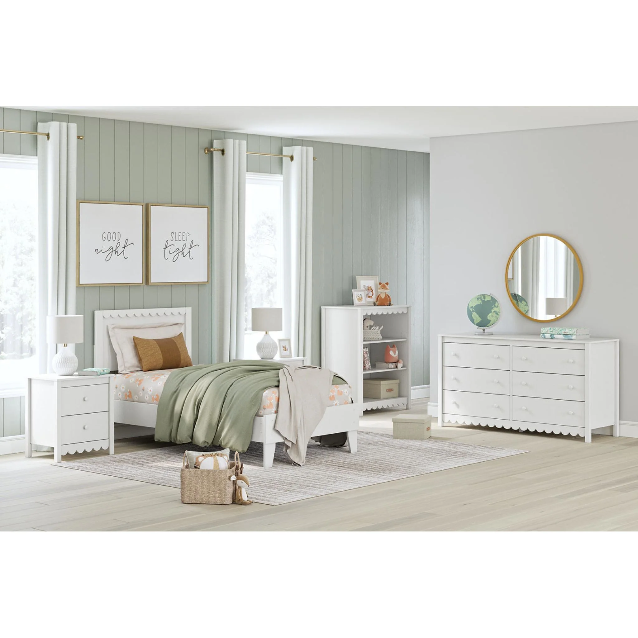 Hallityn Twin Platform Bed - White - Image 11