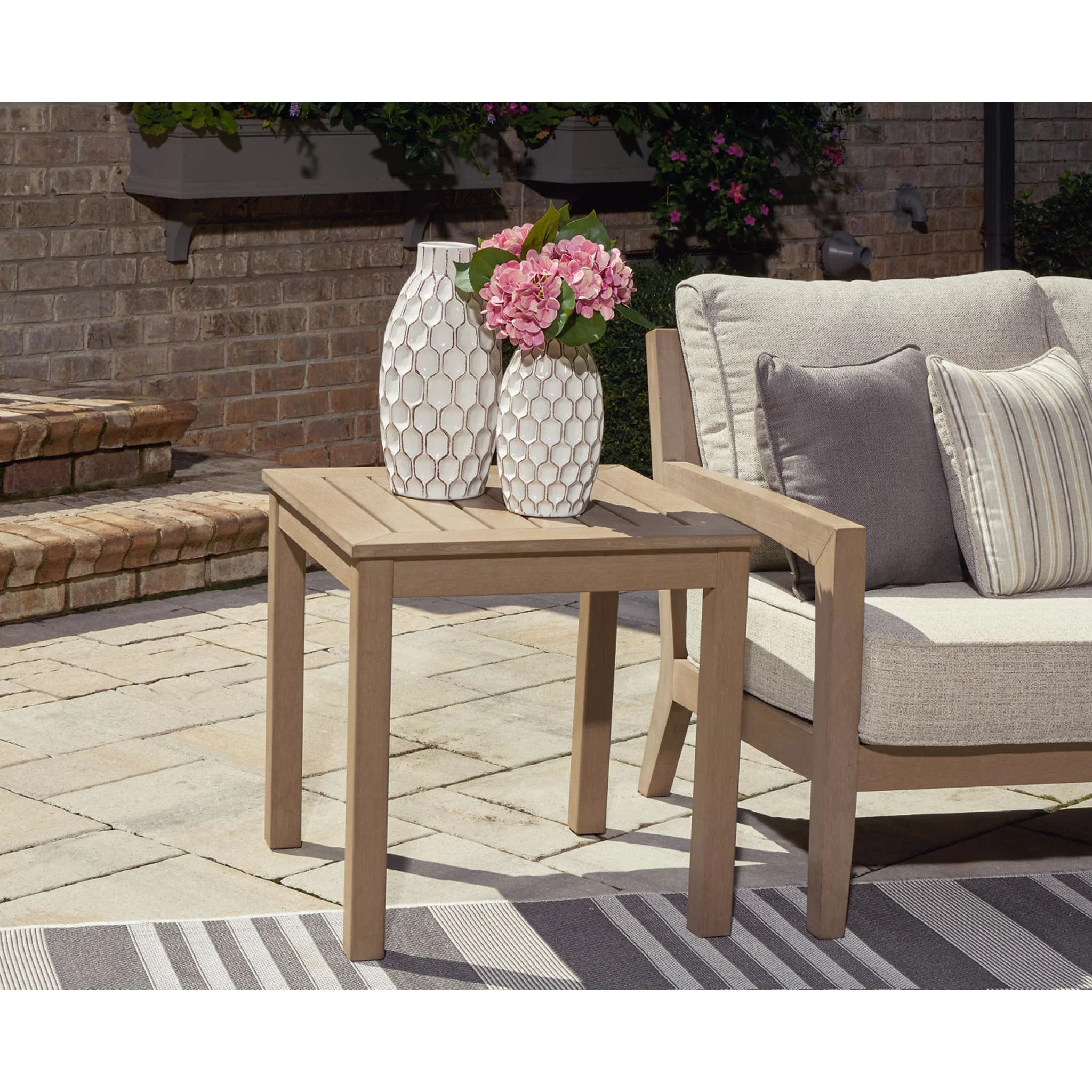 Hallow Creek Outdoor End Table - Driftwood - Image 25