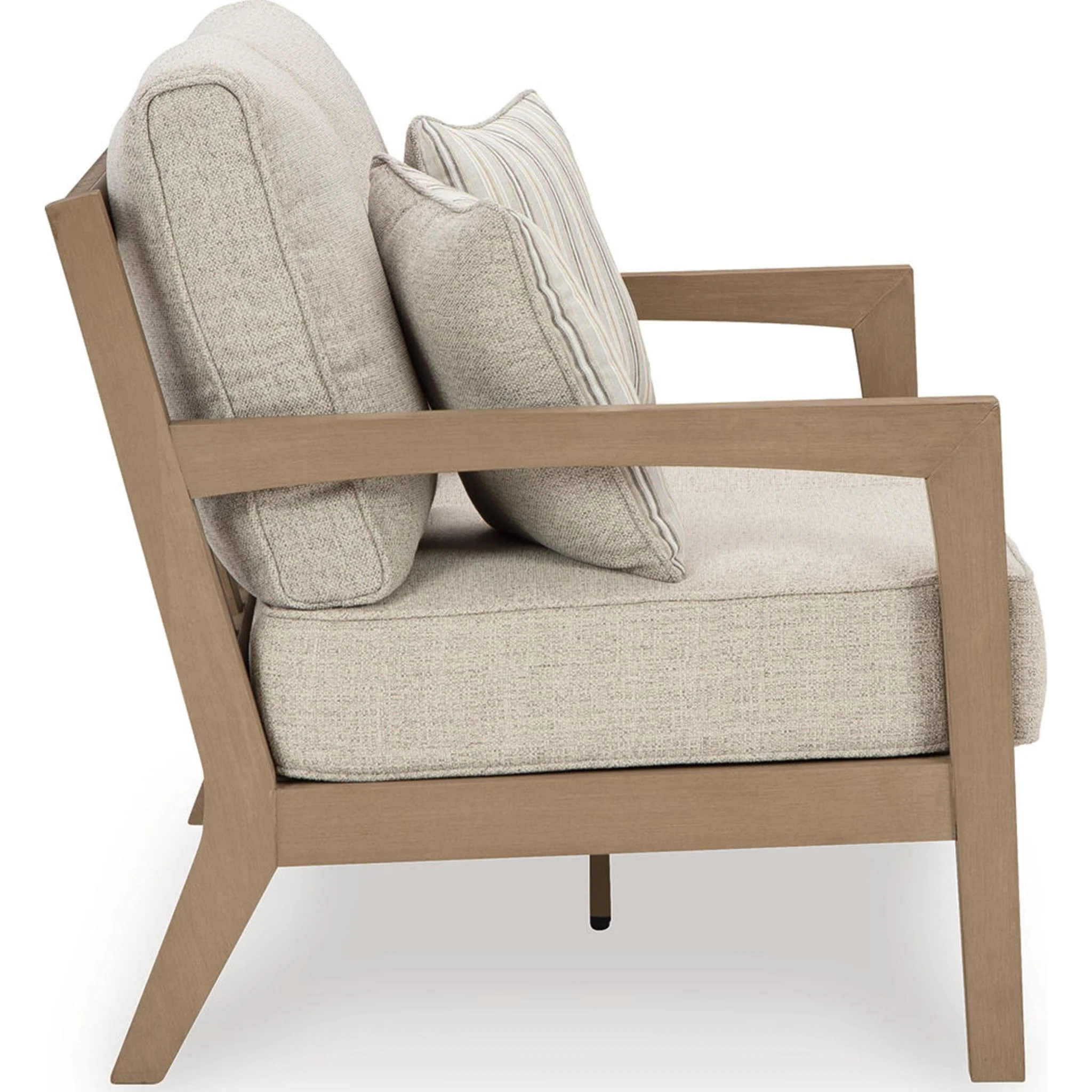 Hallow Creek Outdoor Loveseat with Cushion - Driftwood - Image 30