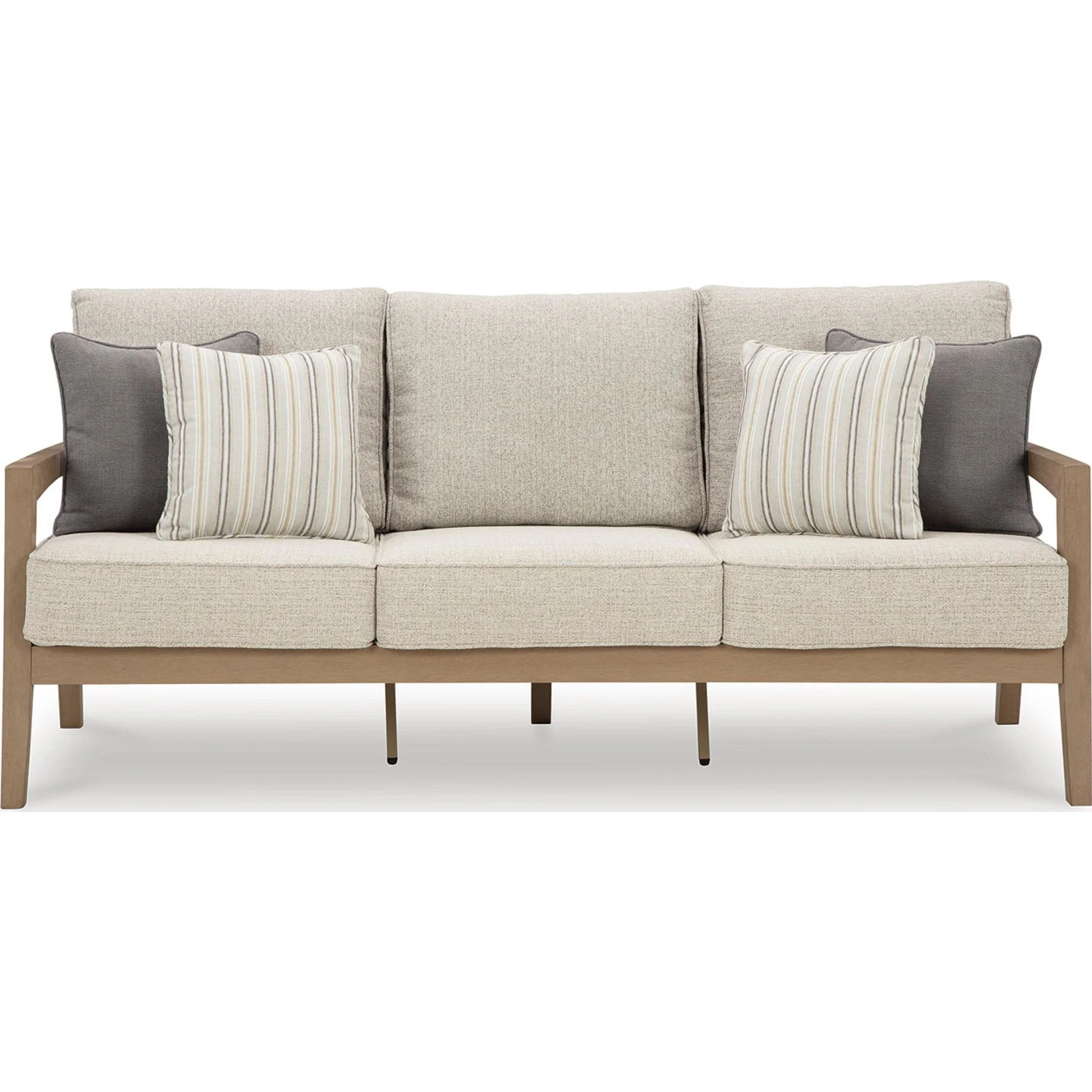 Hallow Creek Outdoor Sofa with Cushion - Driftwood