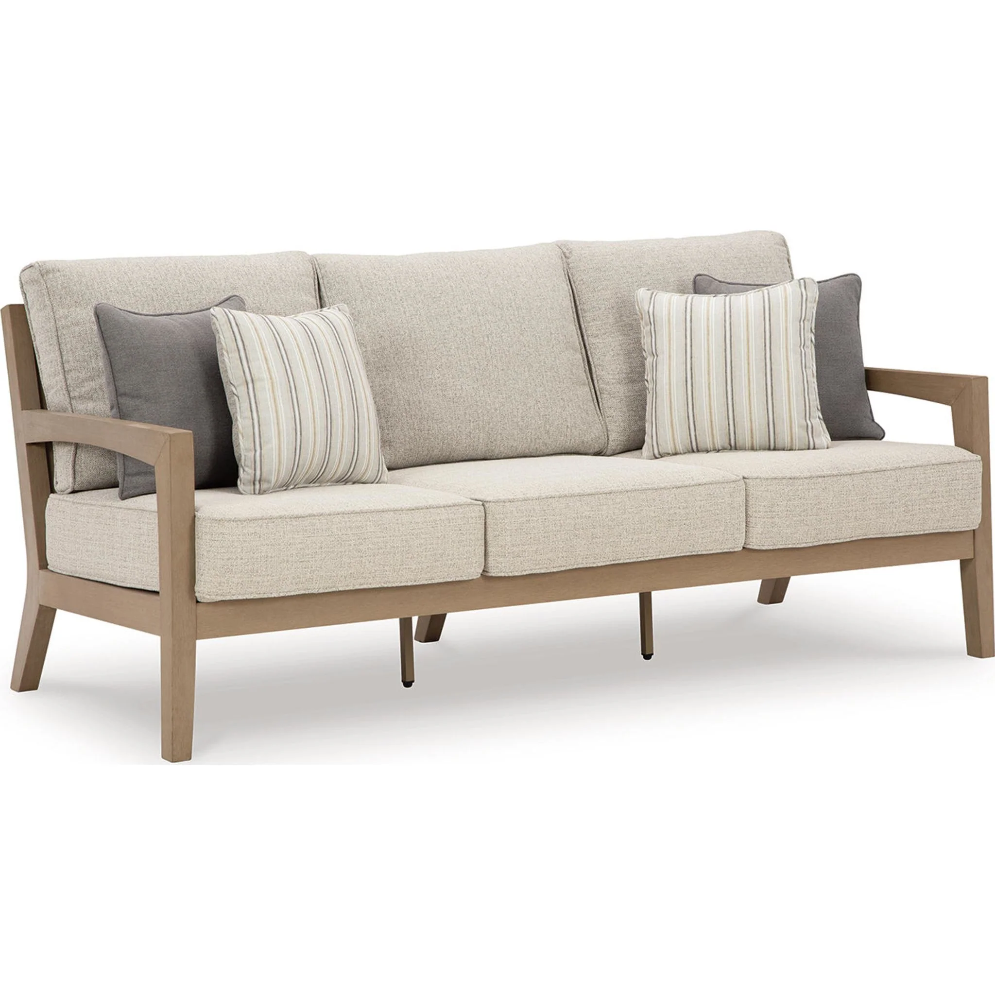 Hallow Creek Outdoor Sofa with Cushion - Driftwood - Image 8