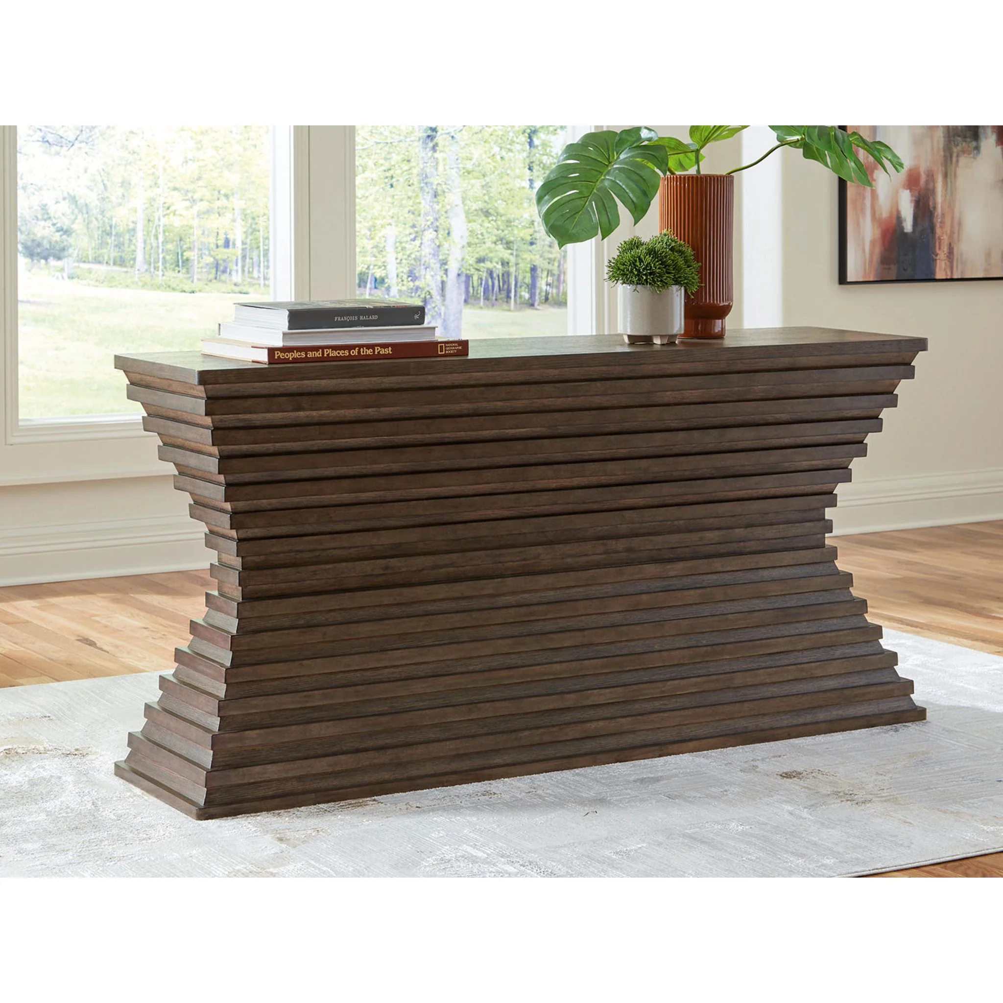 Hannodream Sofa Table - Warm Brown - Image 2
