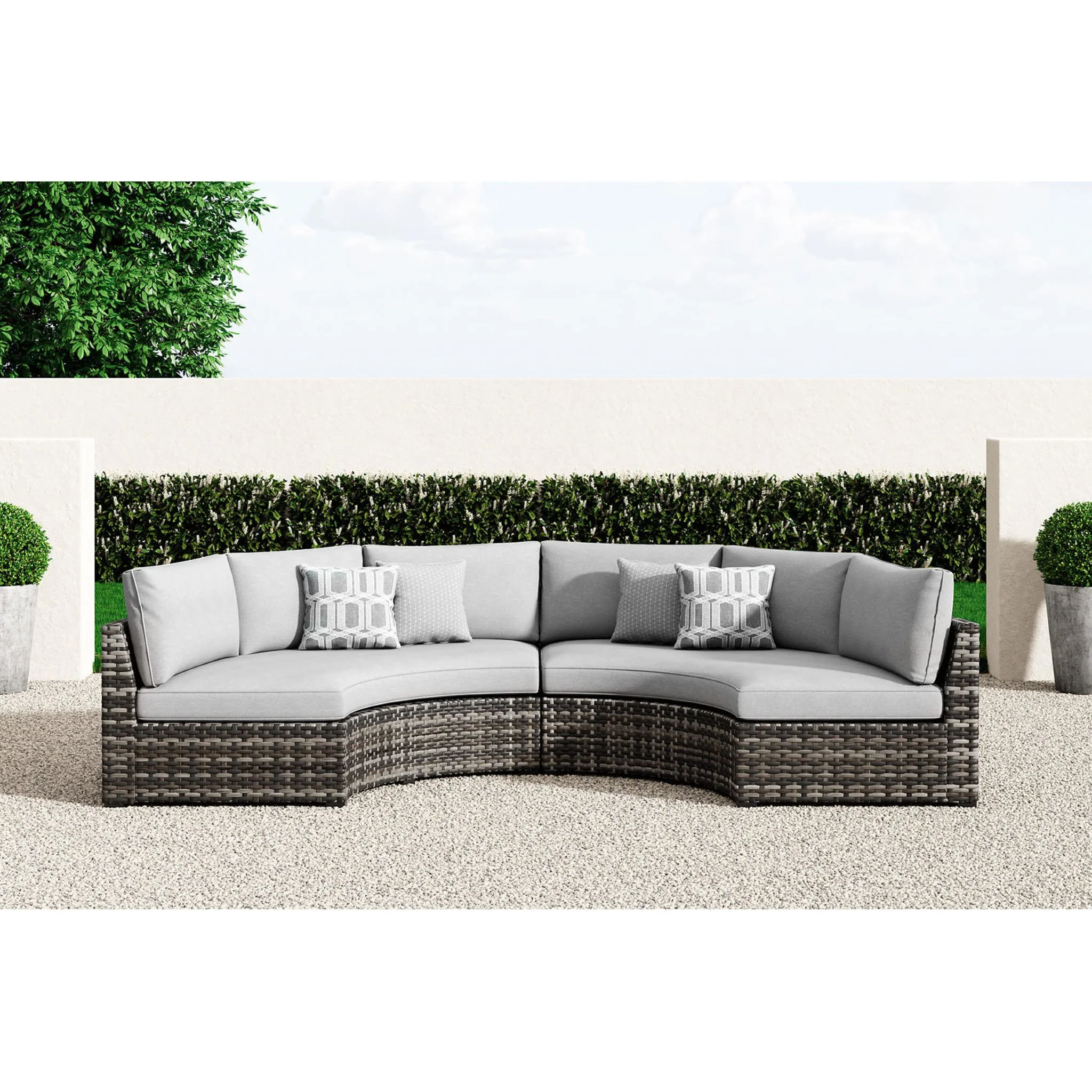 Harbor Court 2 Piece Outdoor Sectional - Gray - Image 6