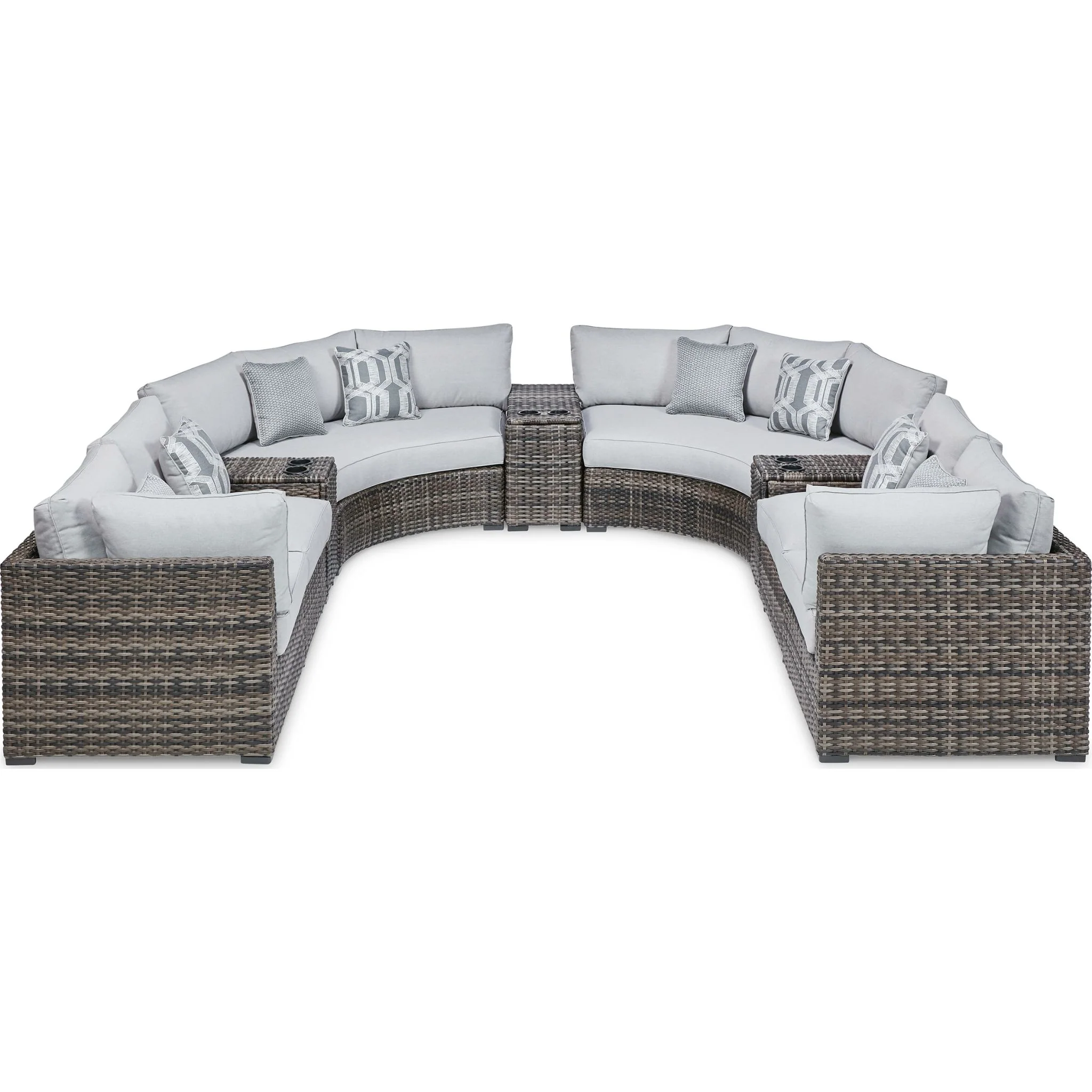 Harbor Court 9 Piece Outdoor Sectional - Gray