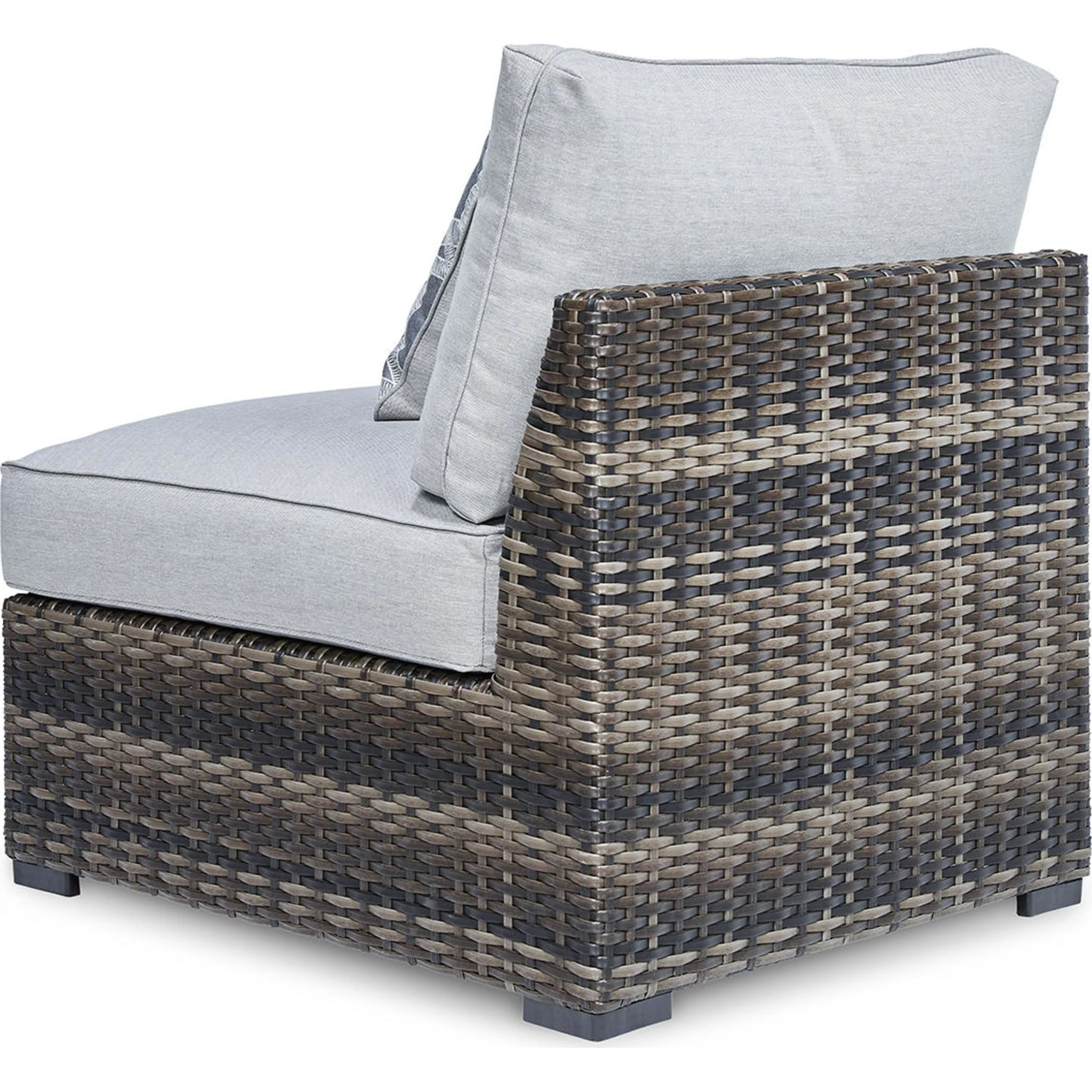 Harbor Court Outdoor Armless Chair with Cushion (set of 2) - Gray - Image 9