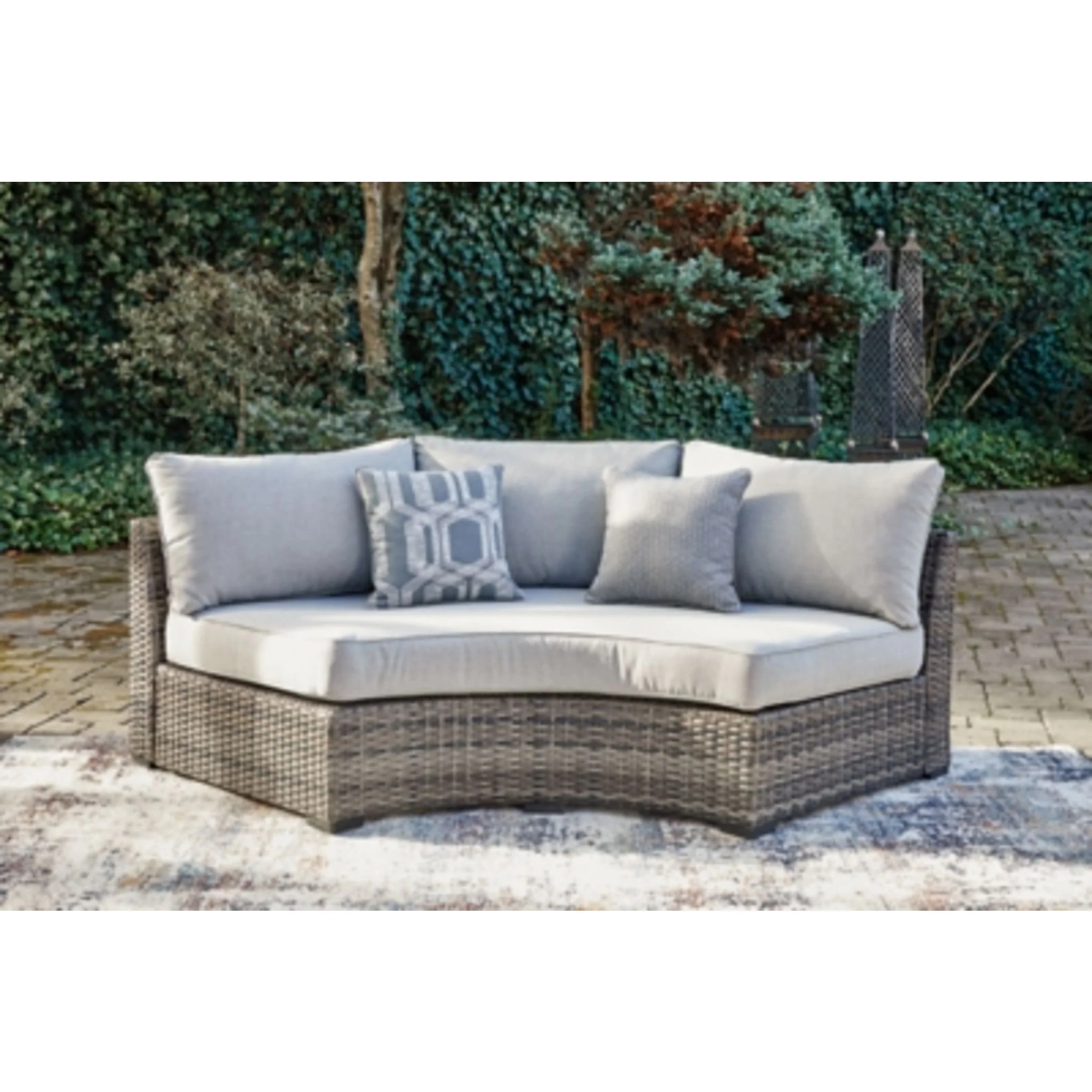 Harbor Court Outdoor Loveseat with Cushion - Gray - Image 2