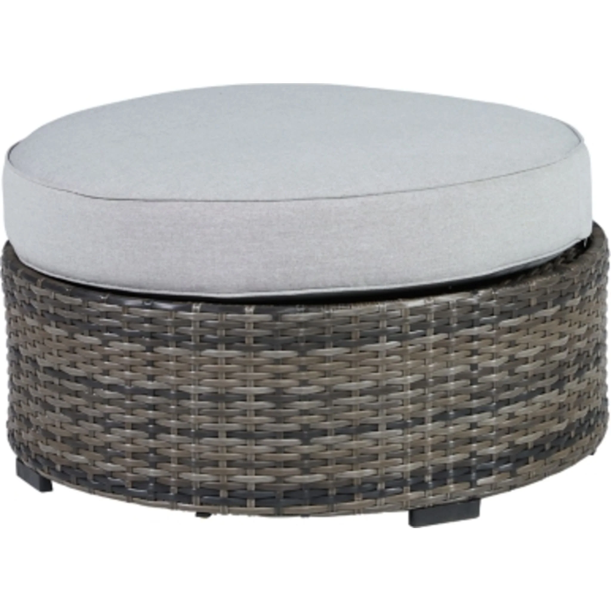 Harbor Court Outdoor Ottoman with Cushion - Gray