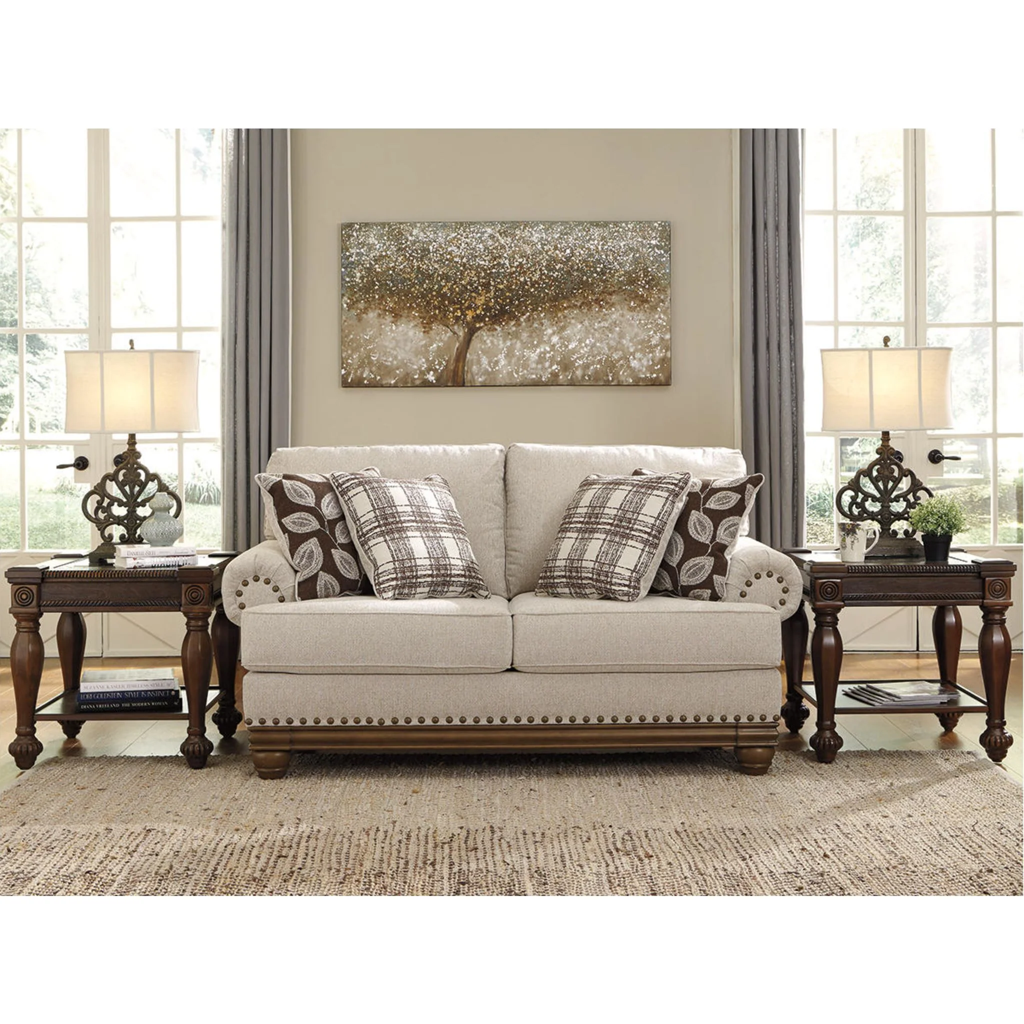 Harleson Loveseat - Wheat - Image 9