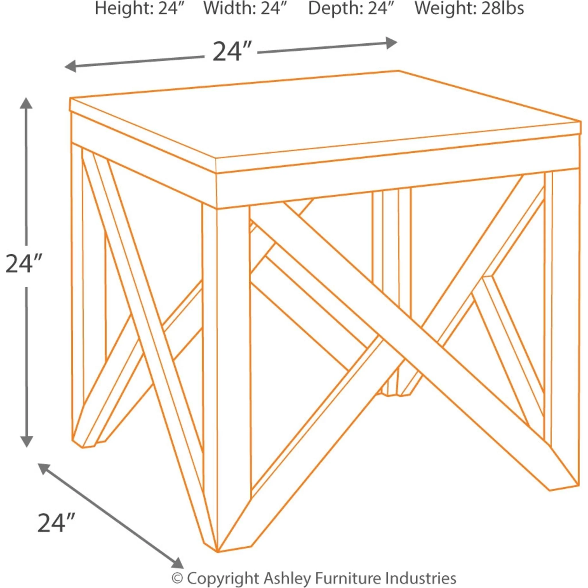 Haroflyn End Table - Gray - Image 4