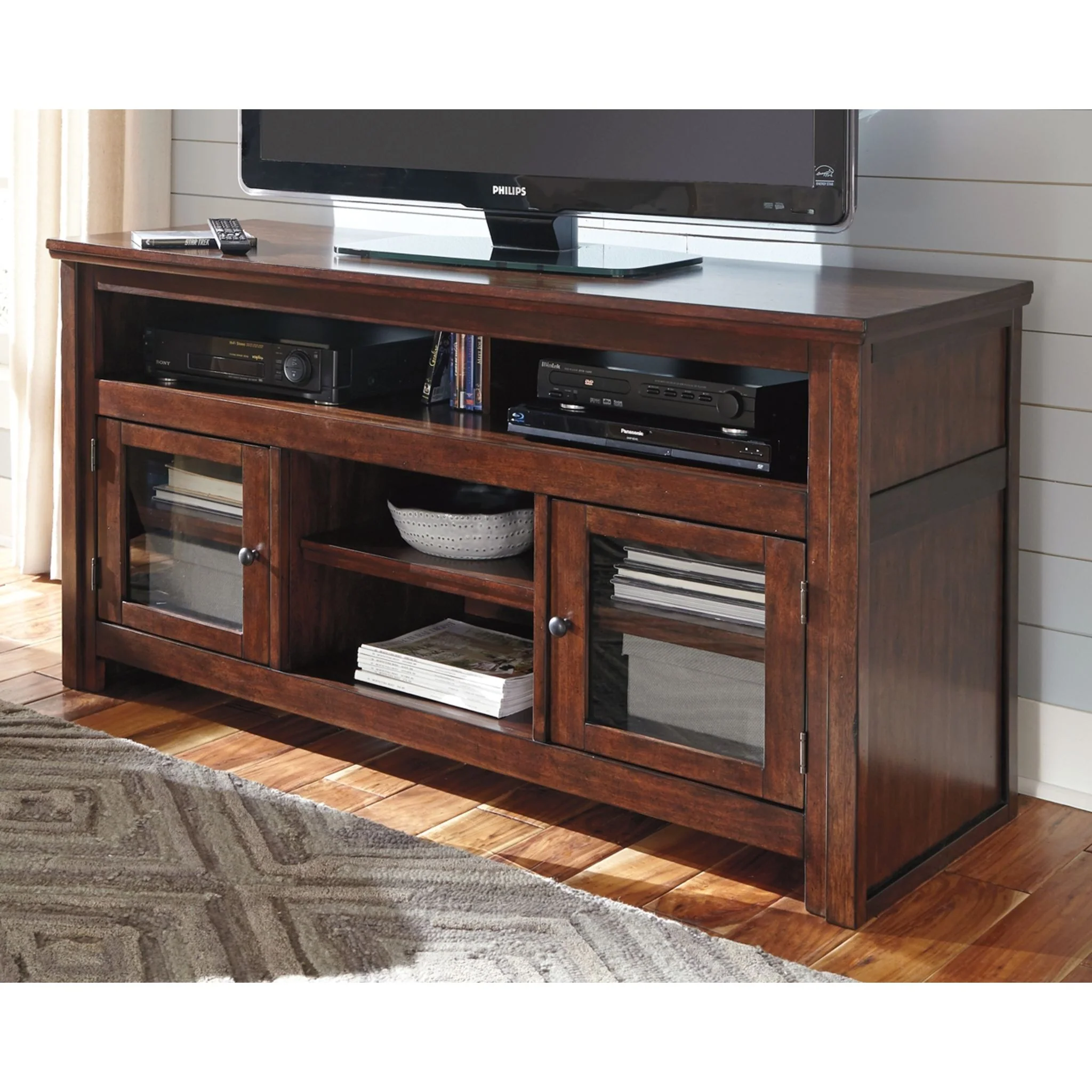 Harpan TV Stand - Reddish Brown - Image 2
