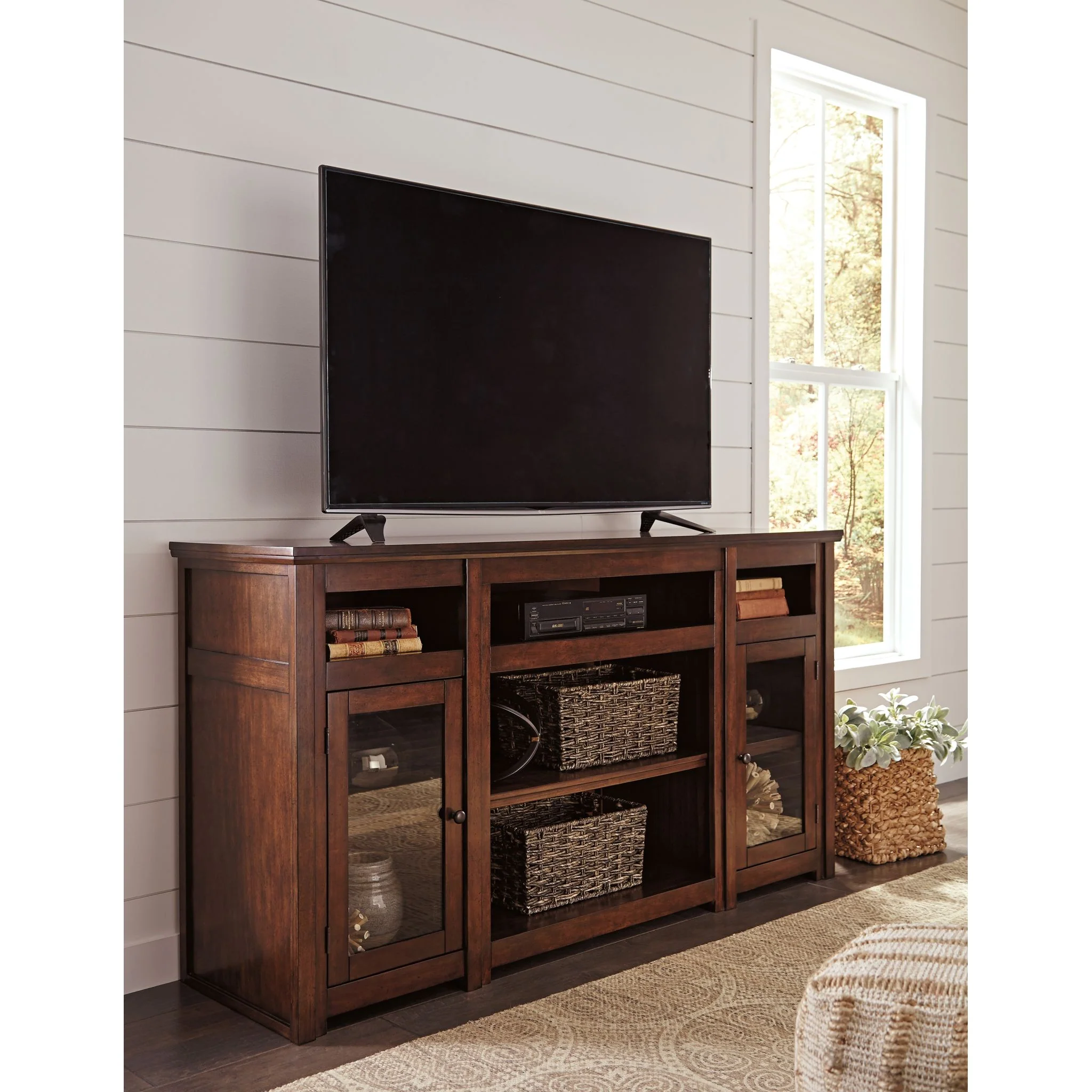 Harpan TV Stand - Reddish Brown - Image 3
