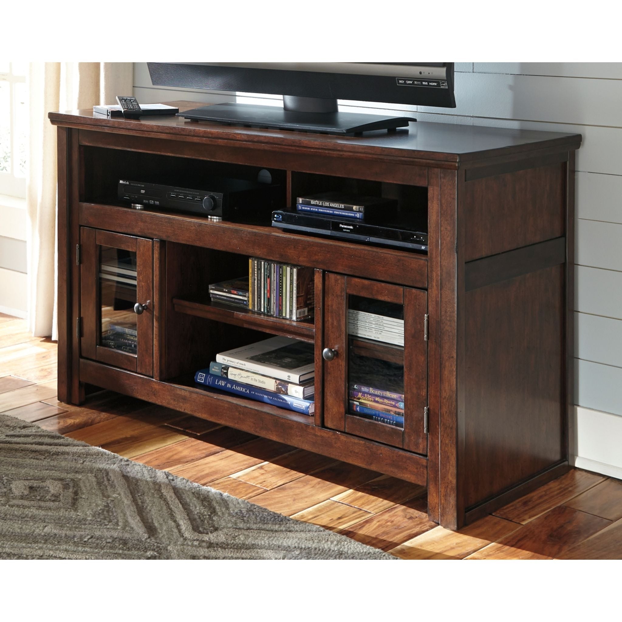 Harpan TV Stand - Reddish Brown - Image 2