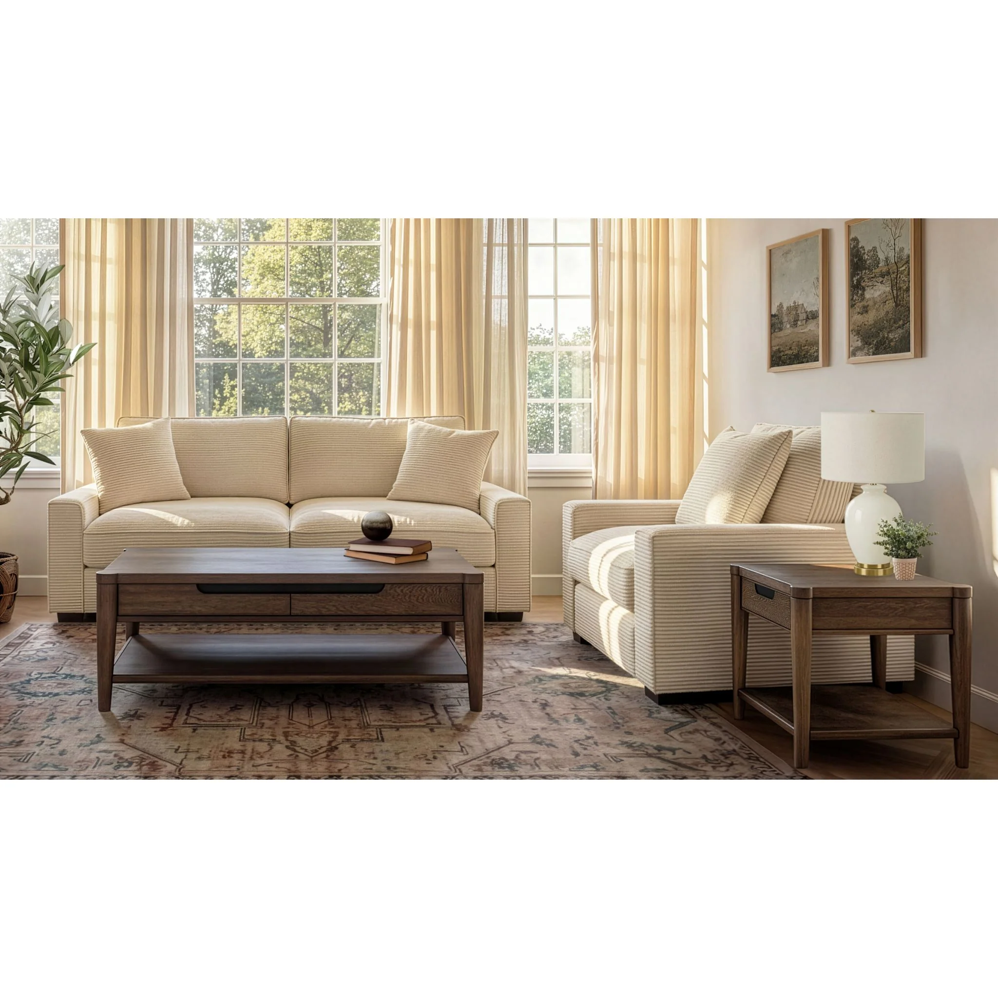 Harrow Condo Sofa - Ovil Cream - Image 2