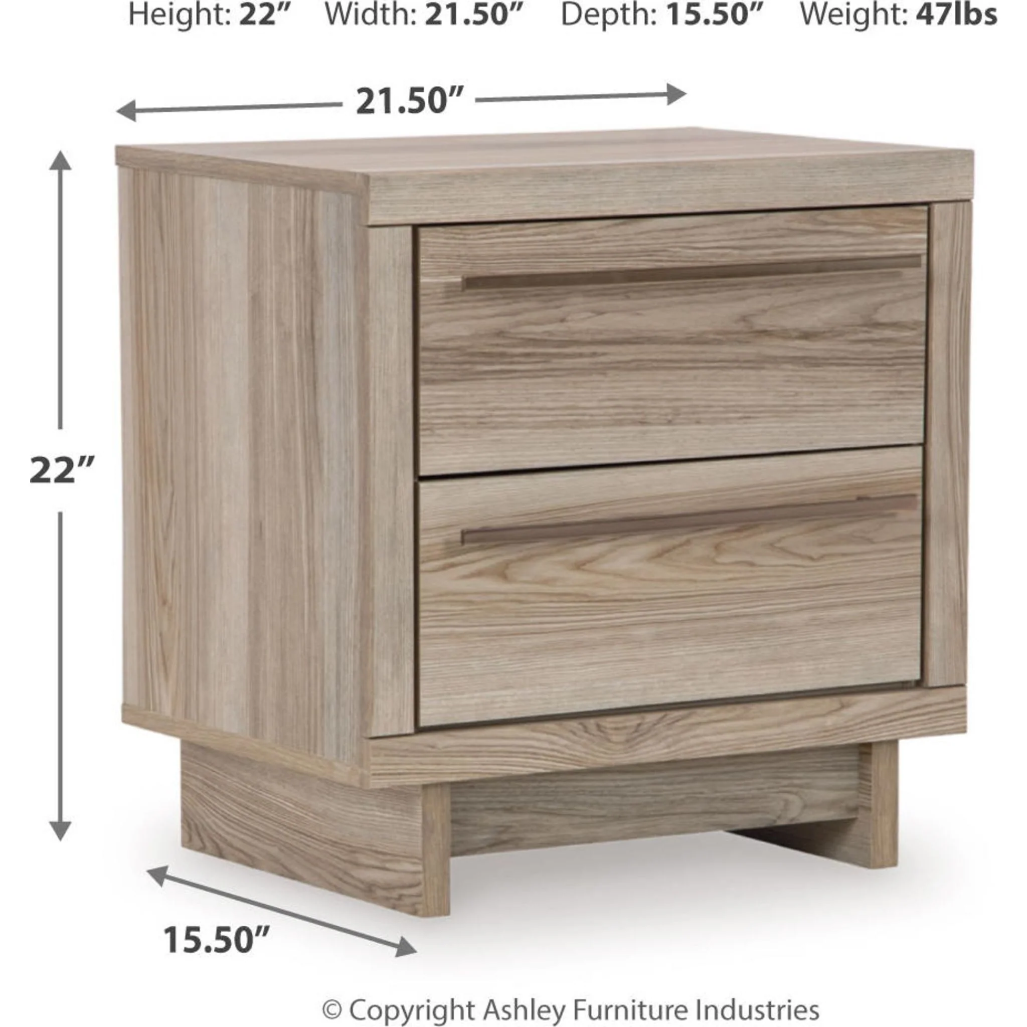 Hasbrick 6 Piece Queen Platform Bedroom - Tan - Image 12
