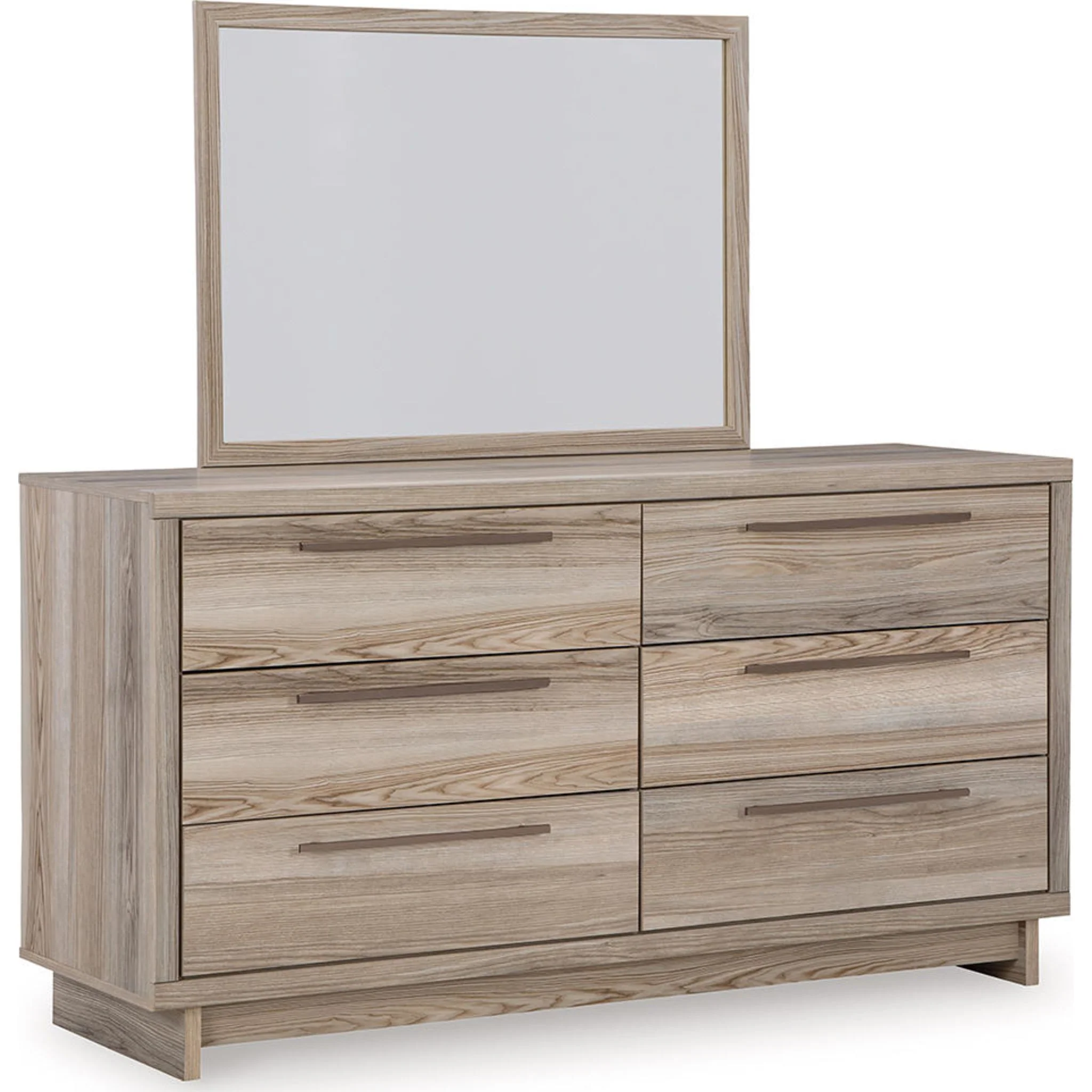 Hasbrick 6 Piece Queen Slat Panel Bedroom - Tan - Image 6