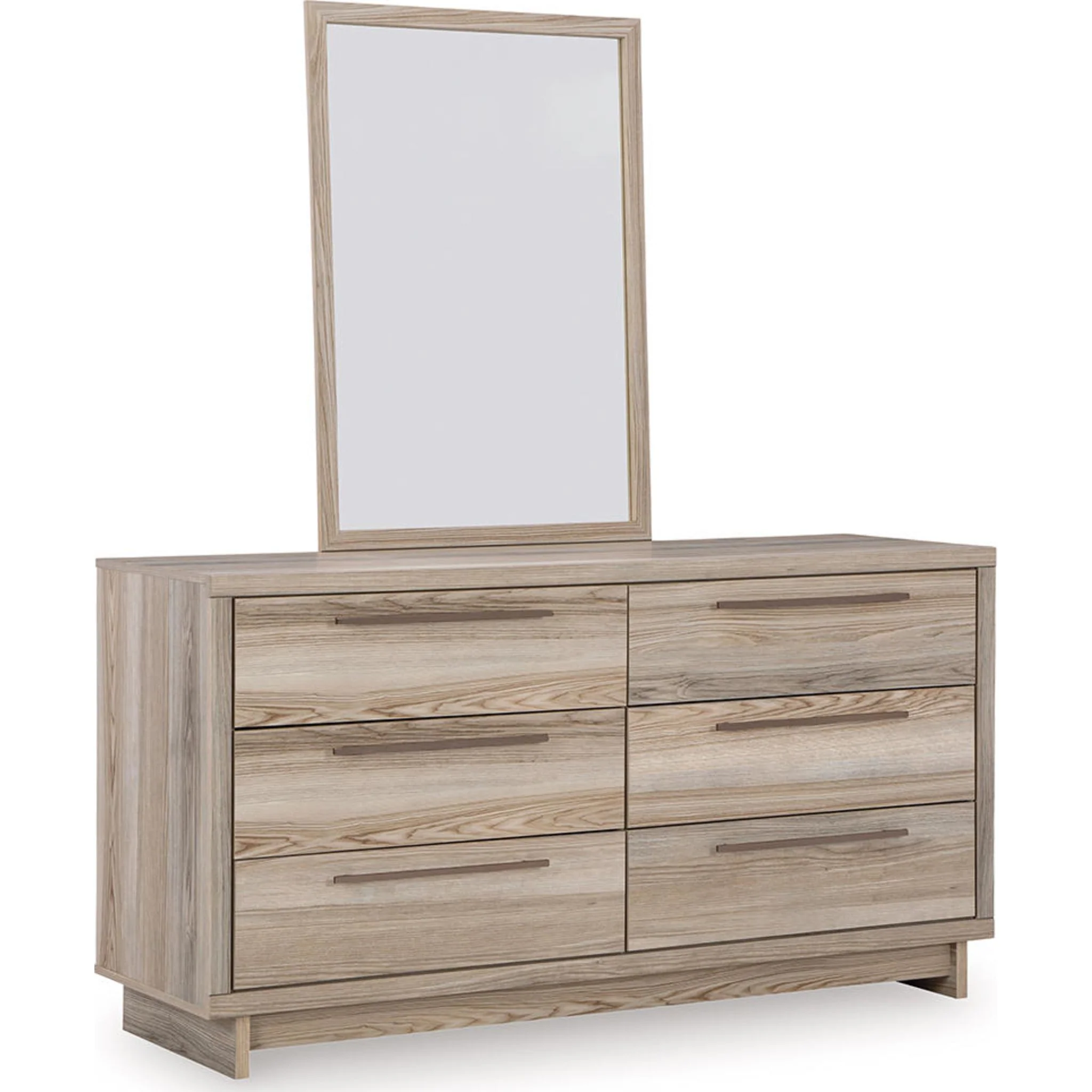 Hasbrick 6 Piece Queen Slat Panel Bedroom - Tan - Image 9
