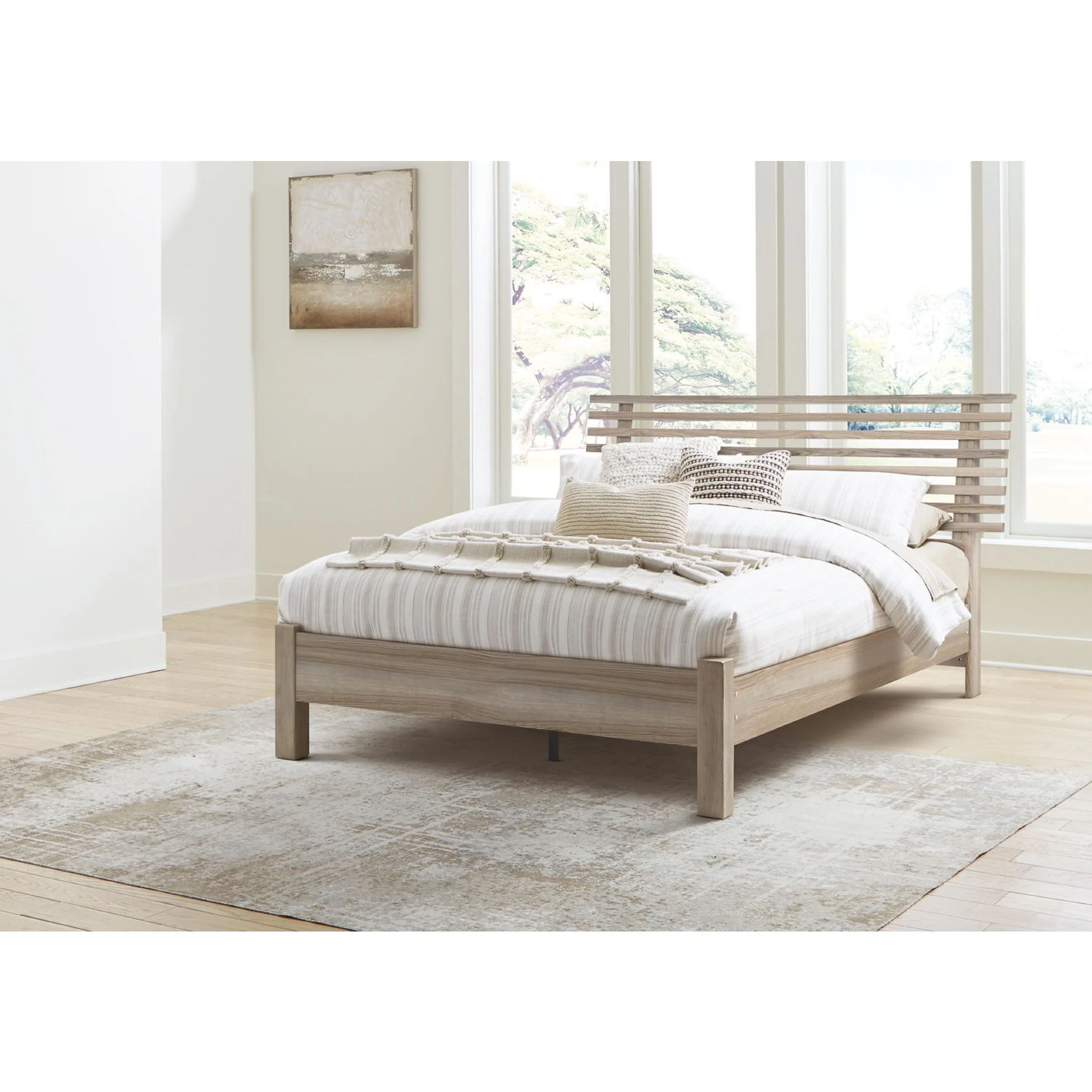 Hasbrick Slat Platform Bed - Tan - Image 16