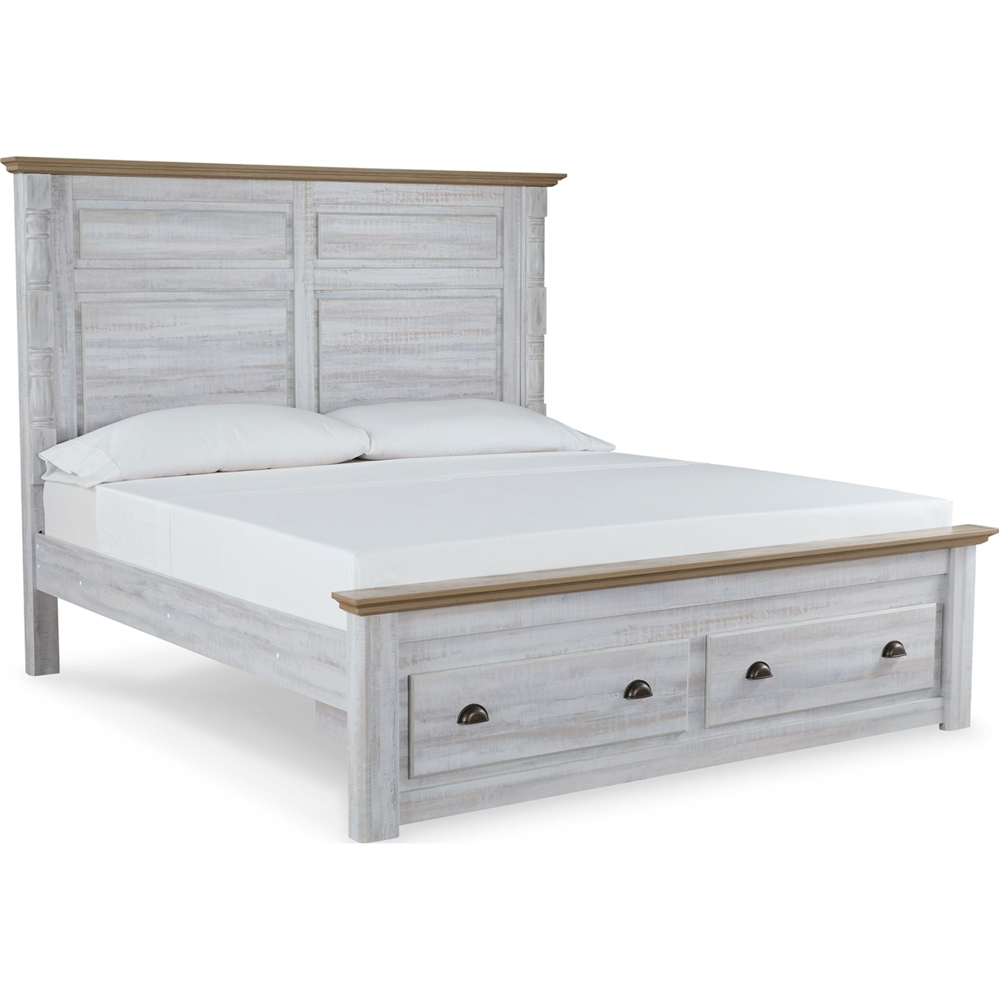 Haven Bay King Panel Bed - Two-tone