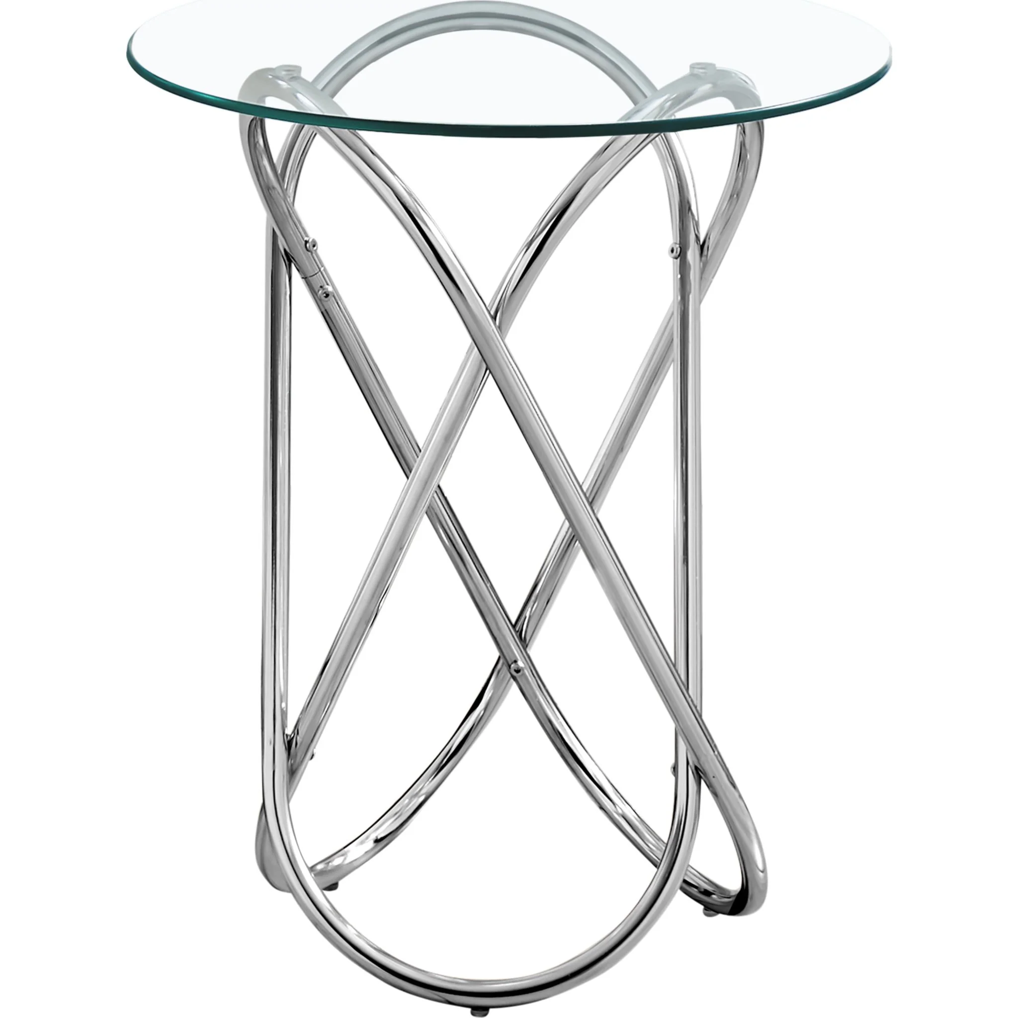 Helix Accent Table - Chrome