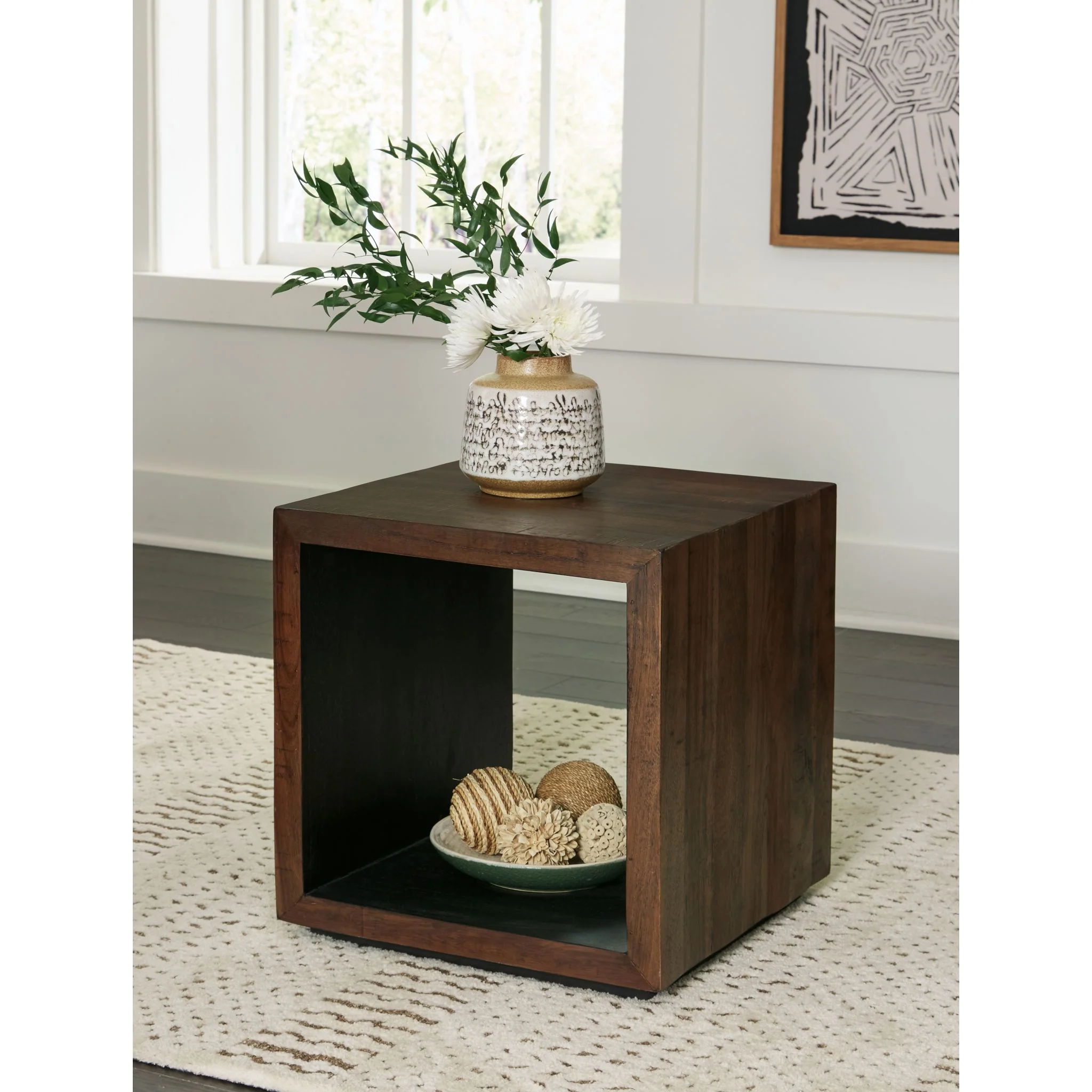 Hensington End Table - Brown/Black - Image 2
