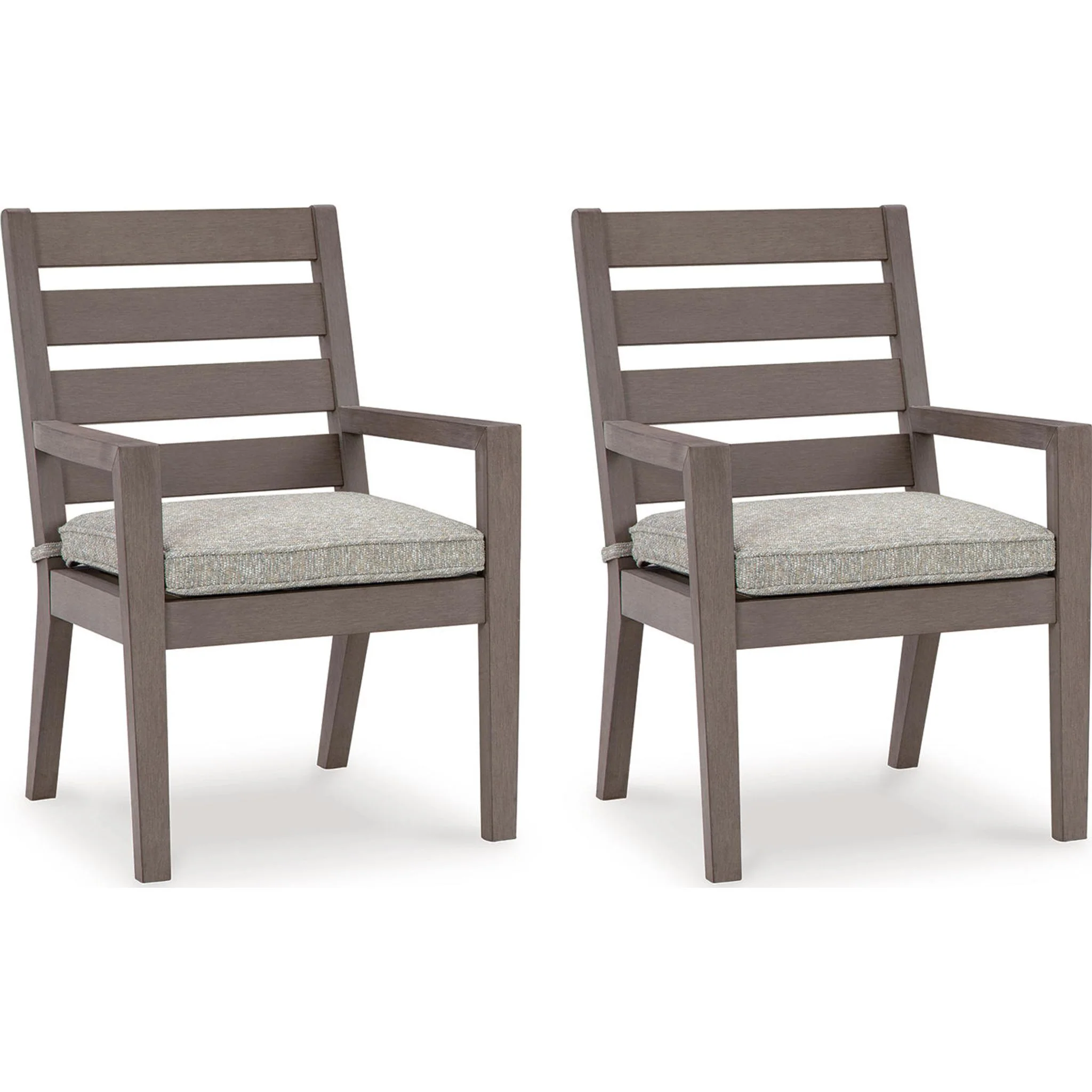 Hillside Barn Outdoor Arm Chair (set of 2) - Gray/Brown