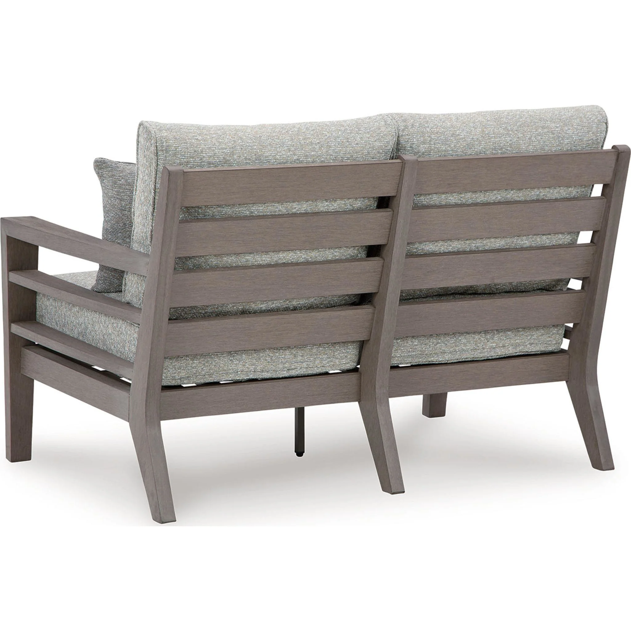 Hillside Barn Outdoor Loveseat with Cushion - Gray/Brown - Image 22