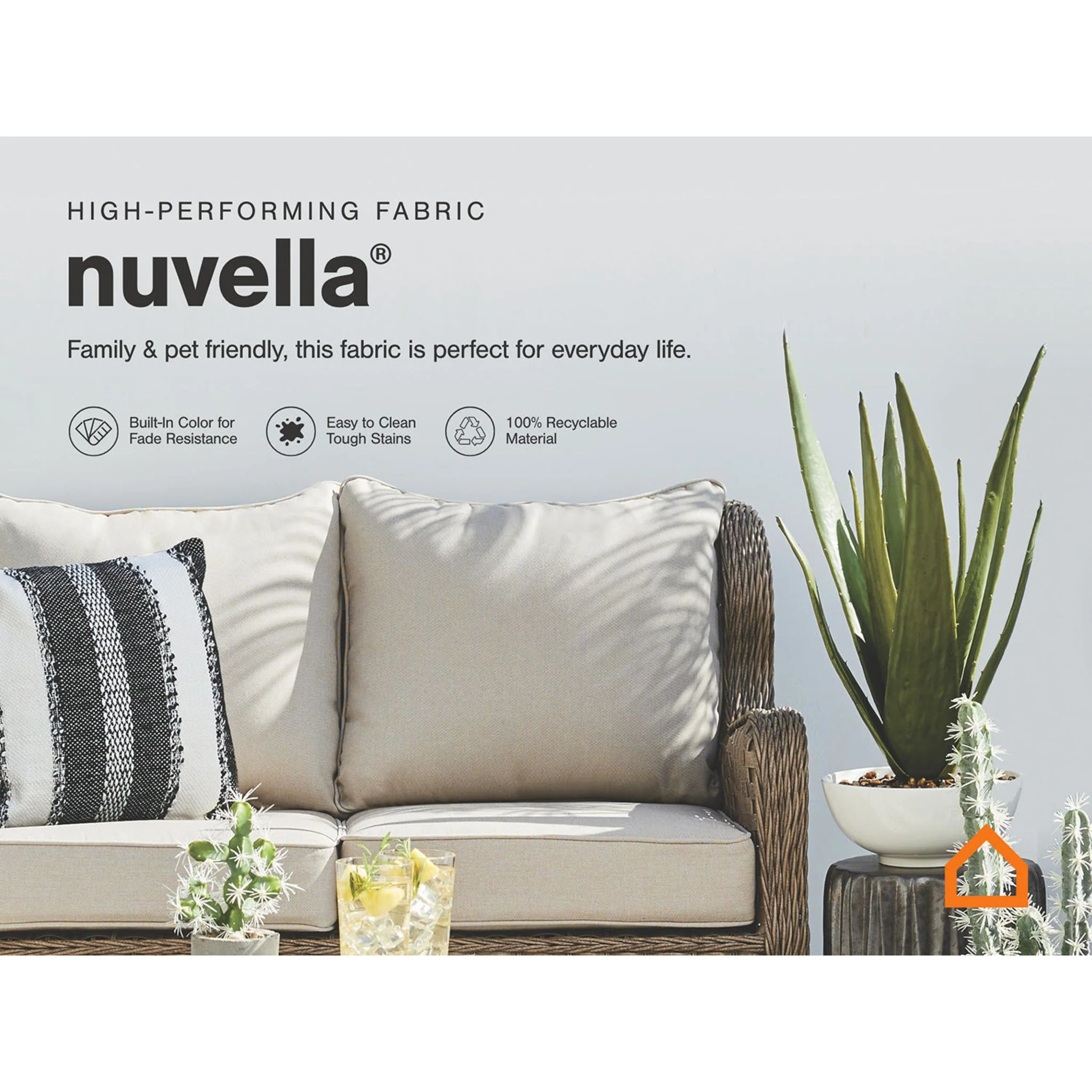 Hillside Barn Outdoor Loveseat with Cushion - Gray/Brown - Image 26