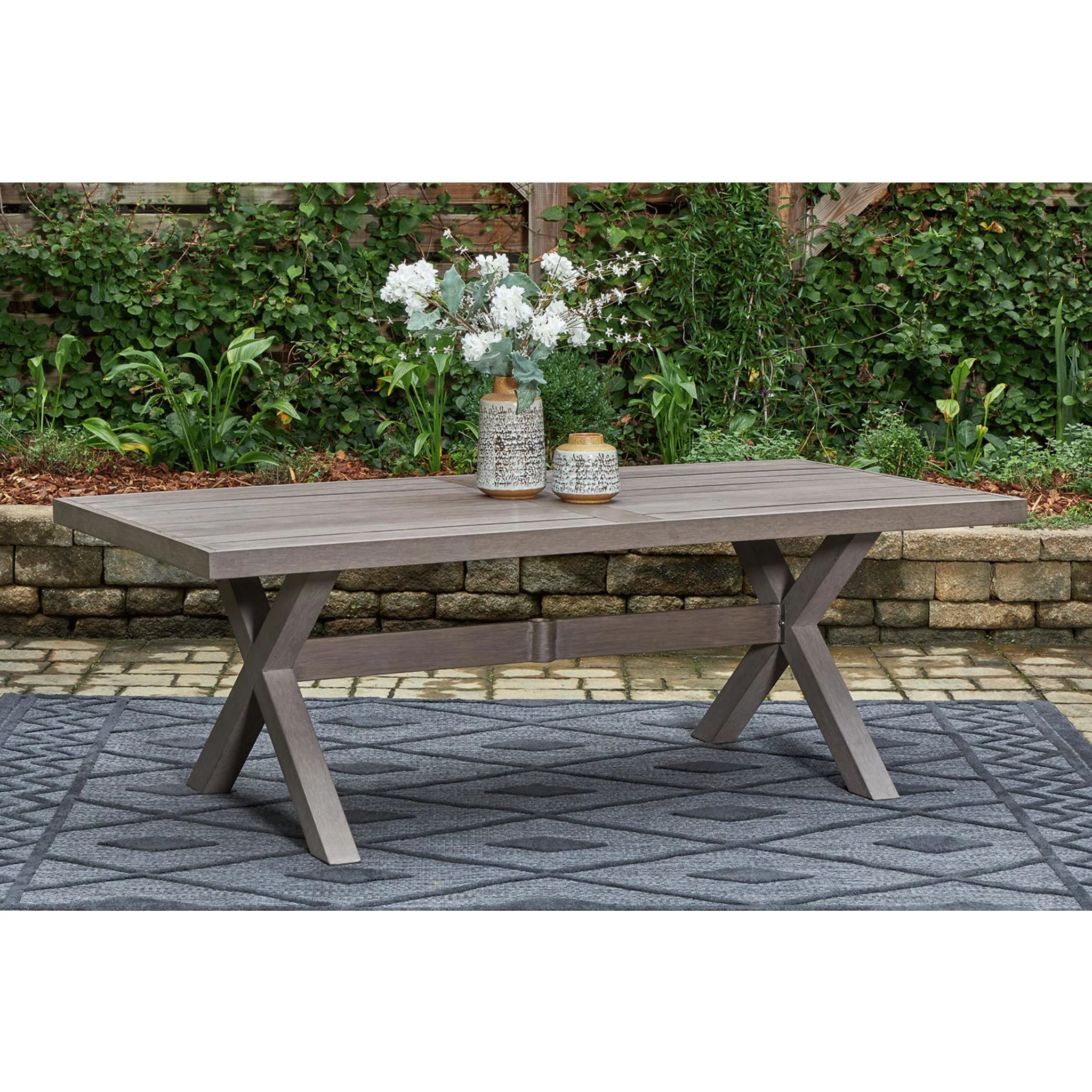 Hillside Barn Outdoor Rectangle Dining Table - Brown - Image 2