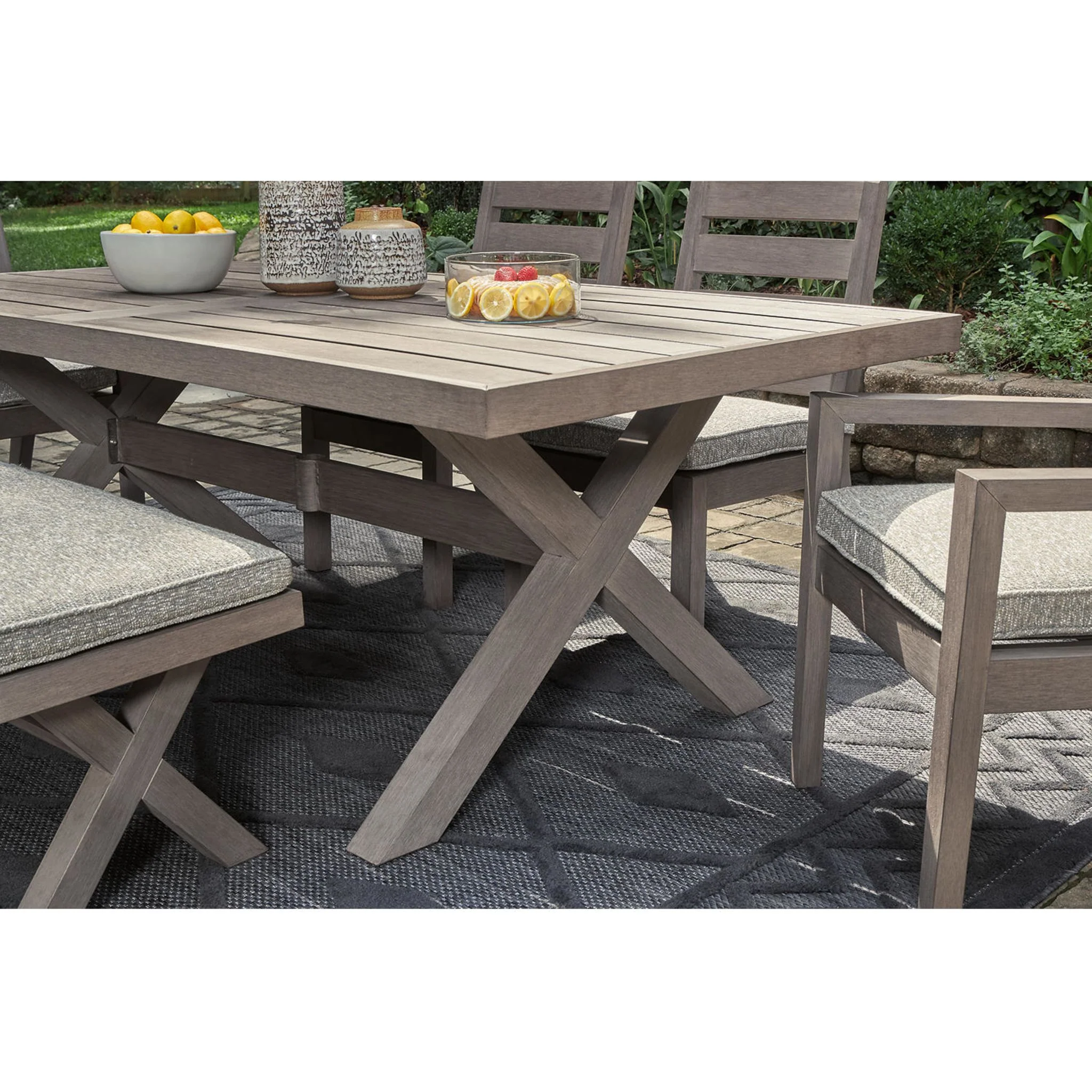 Hillside Barn Outdoor Rectangle Dining Table - Brown - Image 5
