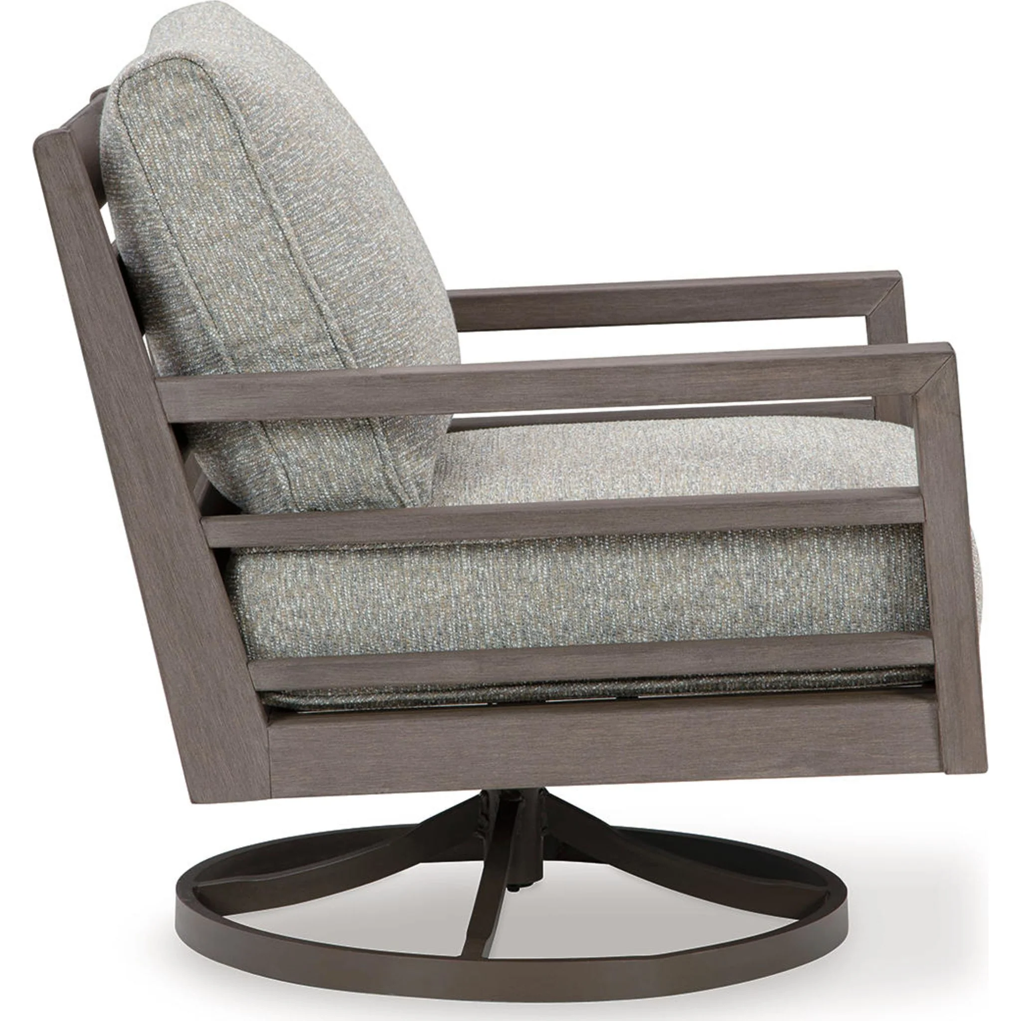 Hillside Barn Outdoor Swivel Lounge Chair with Cushion - Gray/Brown - Image 29