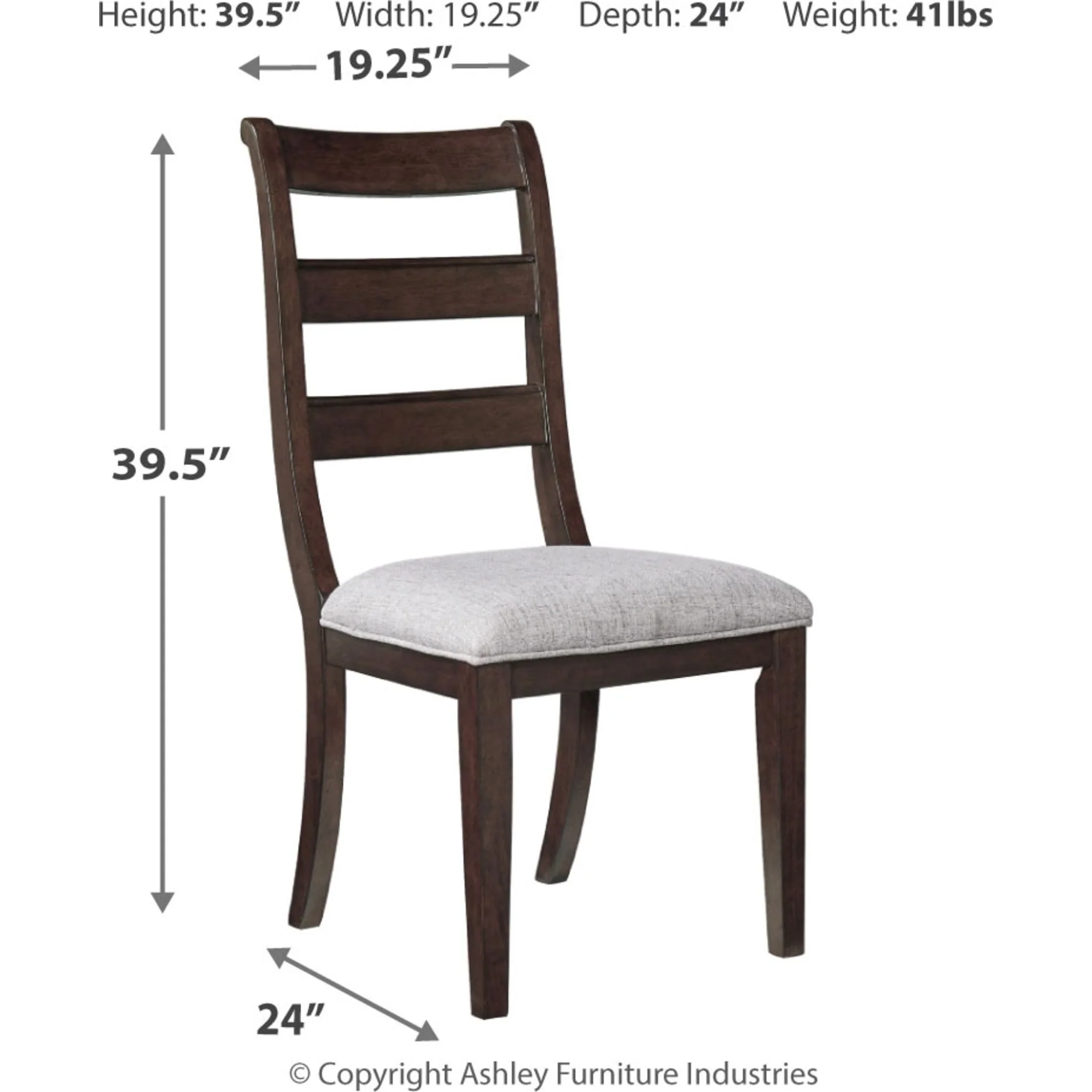 Hilmoore Side Chair - Reddish Brown - (D677-01) - Image 4
