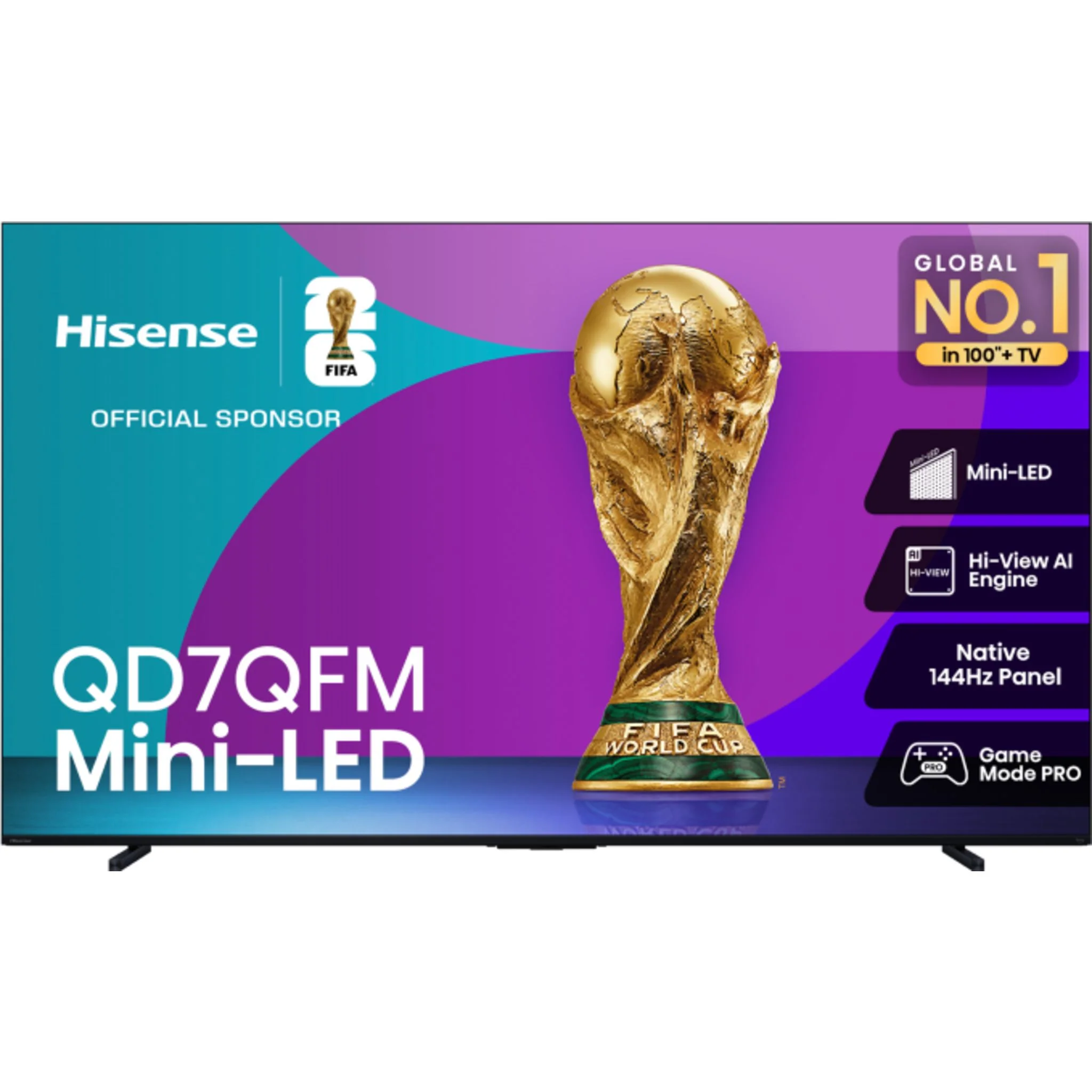 Hisense 100" 4K Mini-QLED 144Hz Fire Smart TV (100QD7QFM)