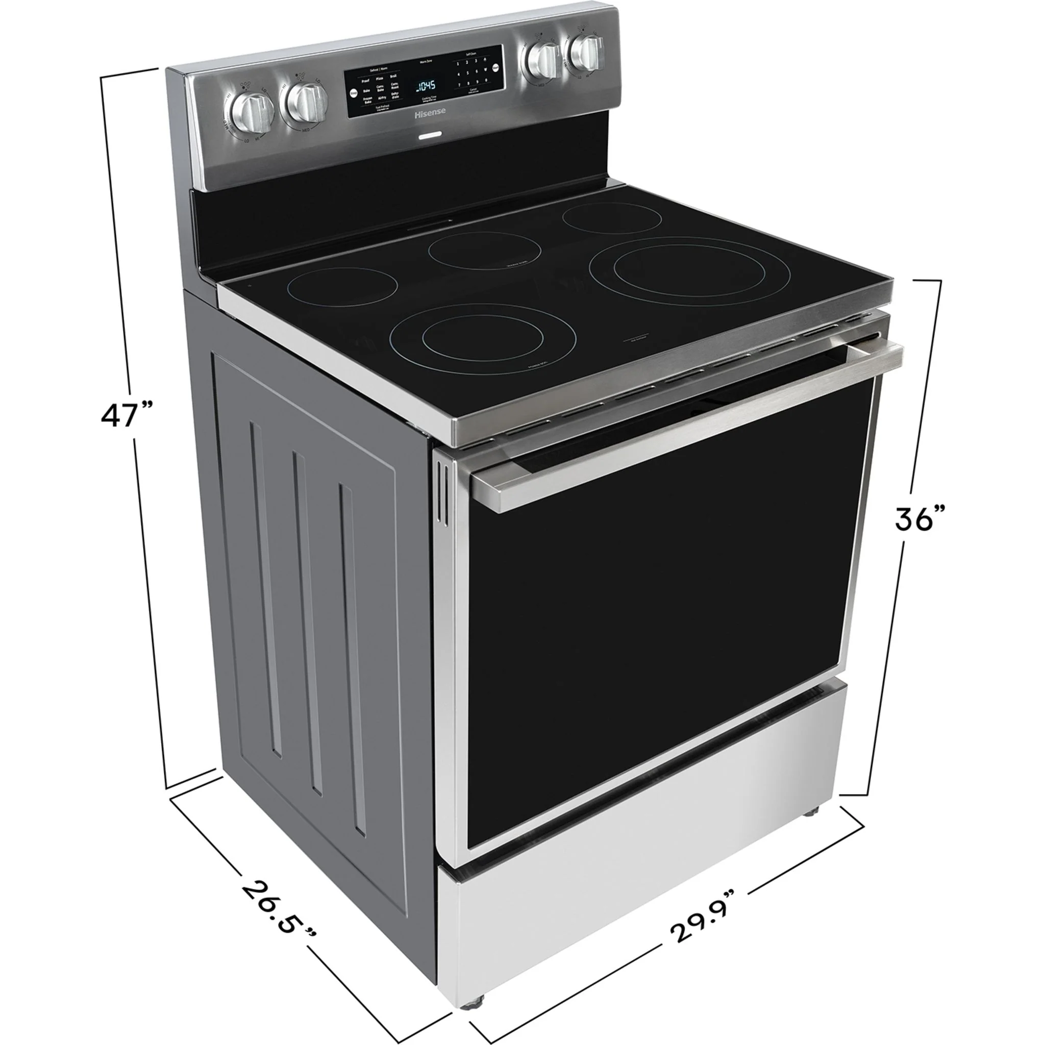 Hisense 30" Electric Range (HBE3501CPS) - Stainless Steel & Black - Image 15