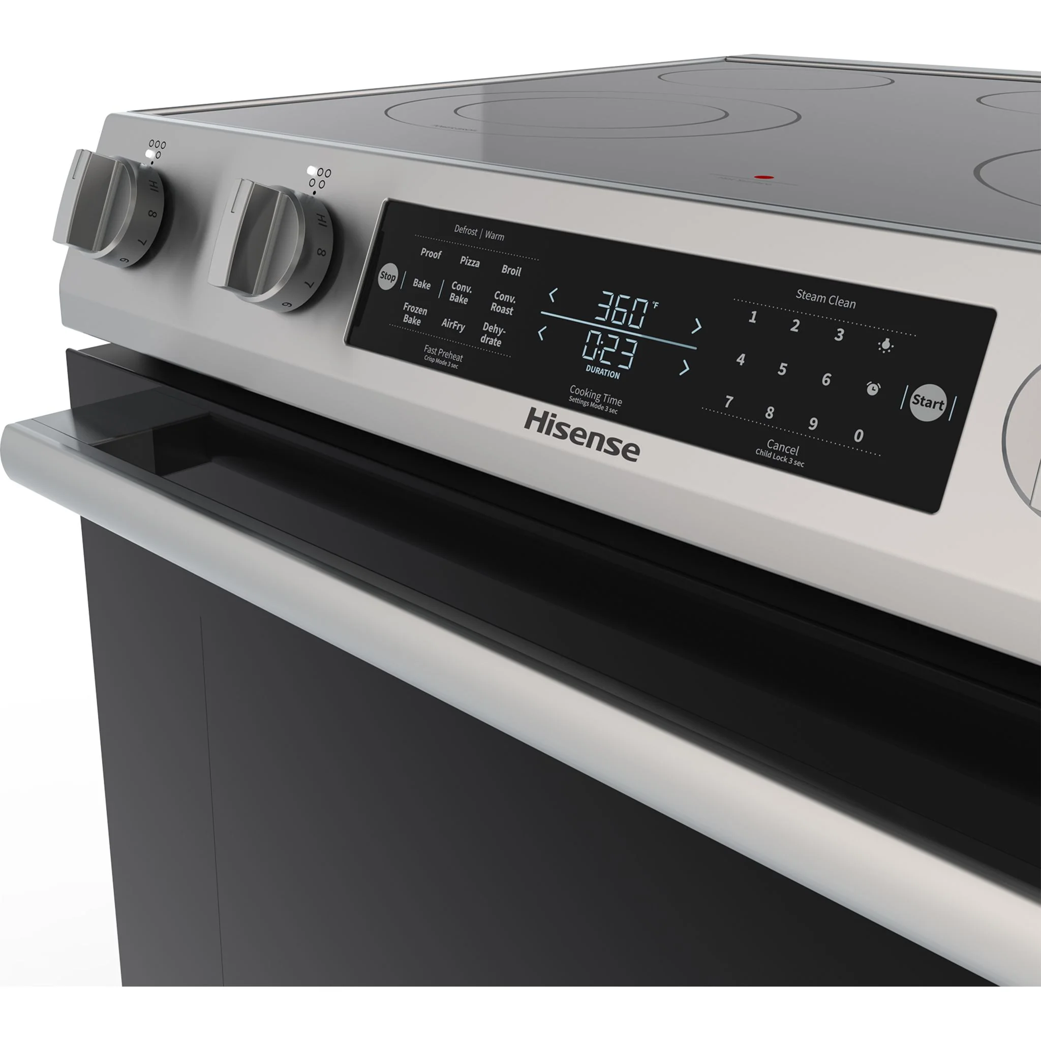 Hisense 30" Electric Range (HFE3502CAS) - Black - Image 4