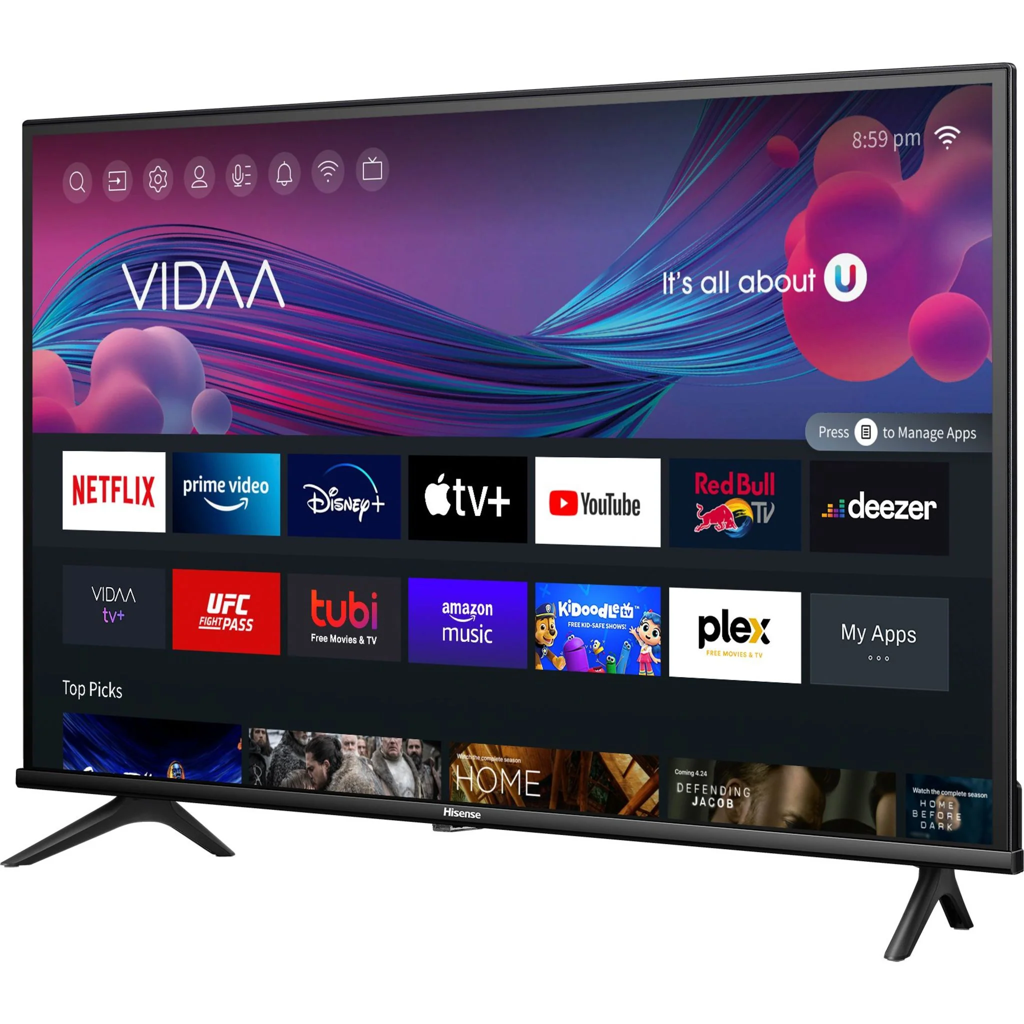 Hisense 32" 720p LED TV (32A4KV) - Black - Image 2