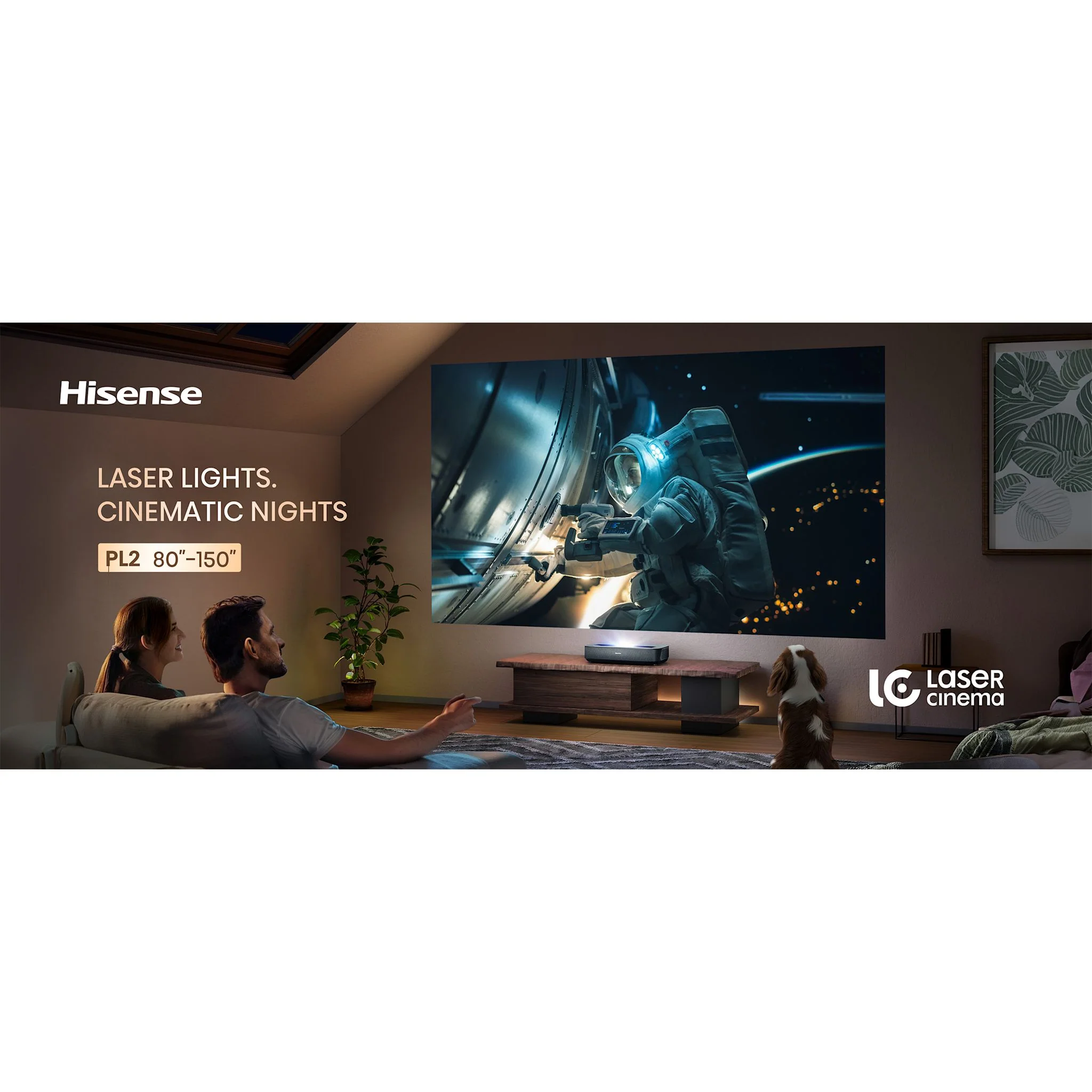 Hisense 4K 80-150" Ultra Short Throw Laser Projector (PL2) - Image 4