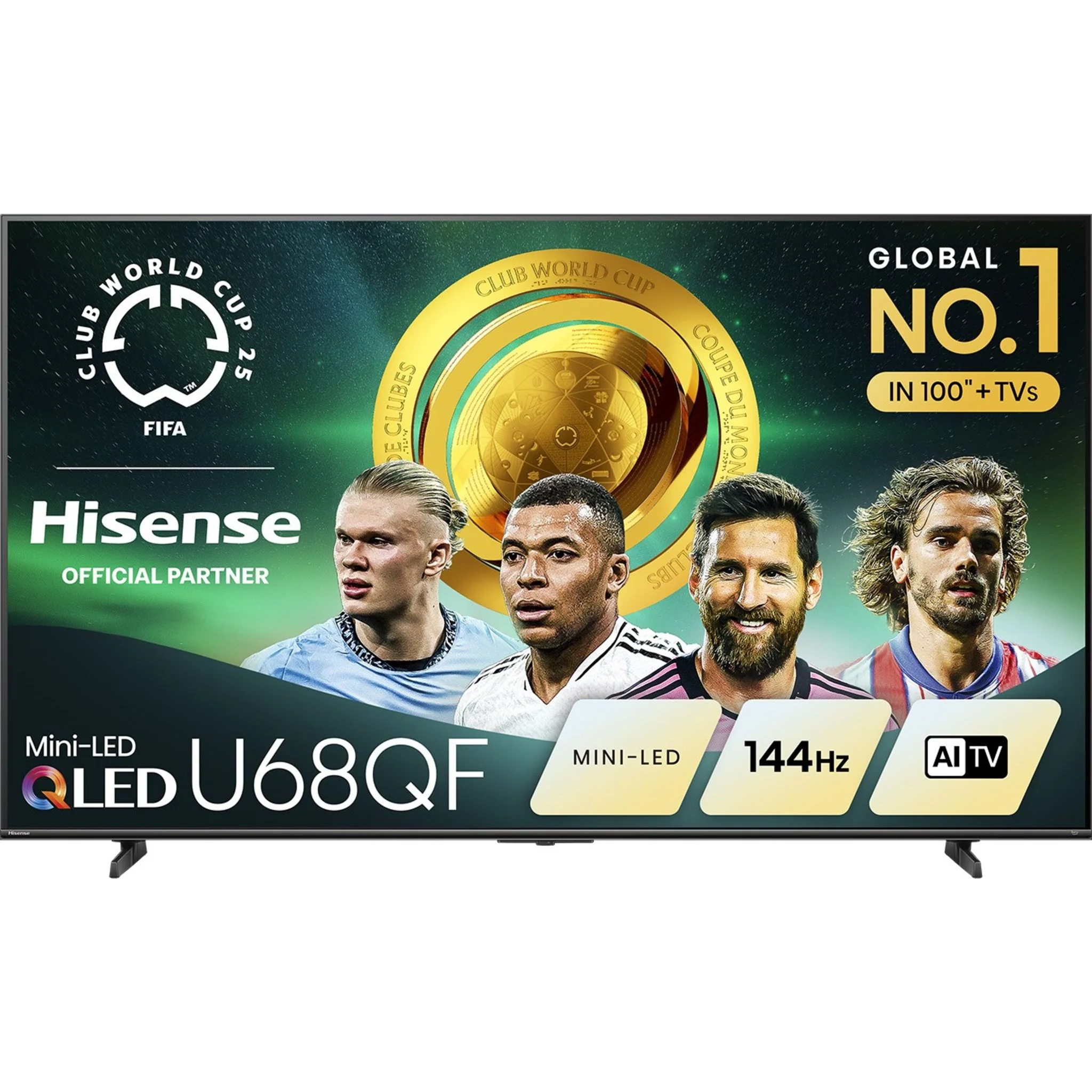 Hisense 75" 4K Mini-QLED 144Hz Fire Smart TV (75U68QF)
