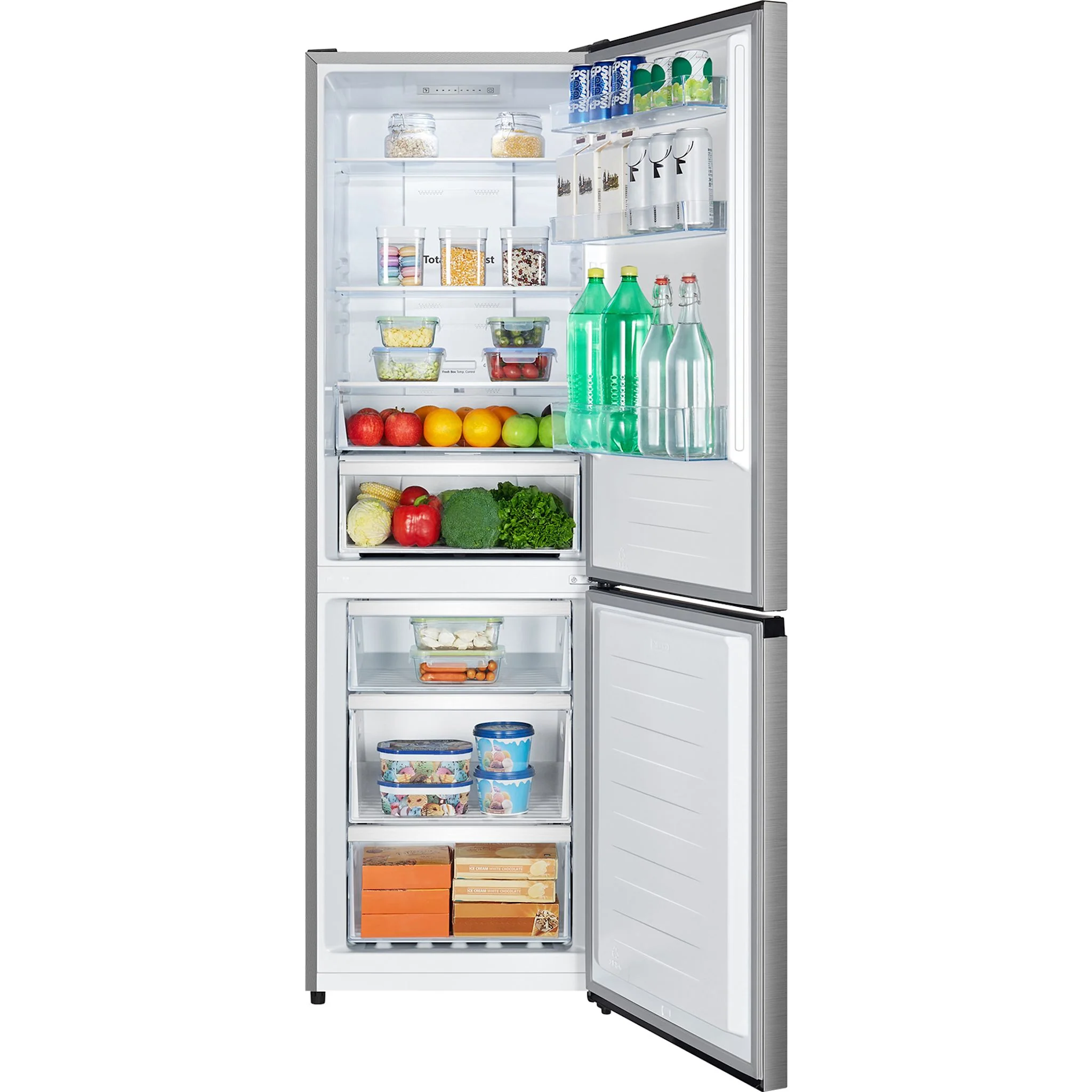 Hisense Bottom Mount Fridge (RB12A2CSE) - Stainless Steel - Image 3
