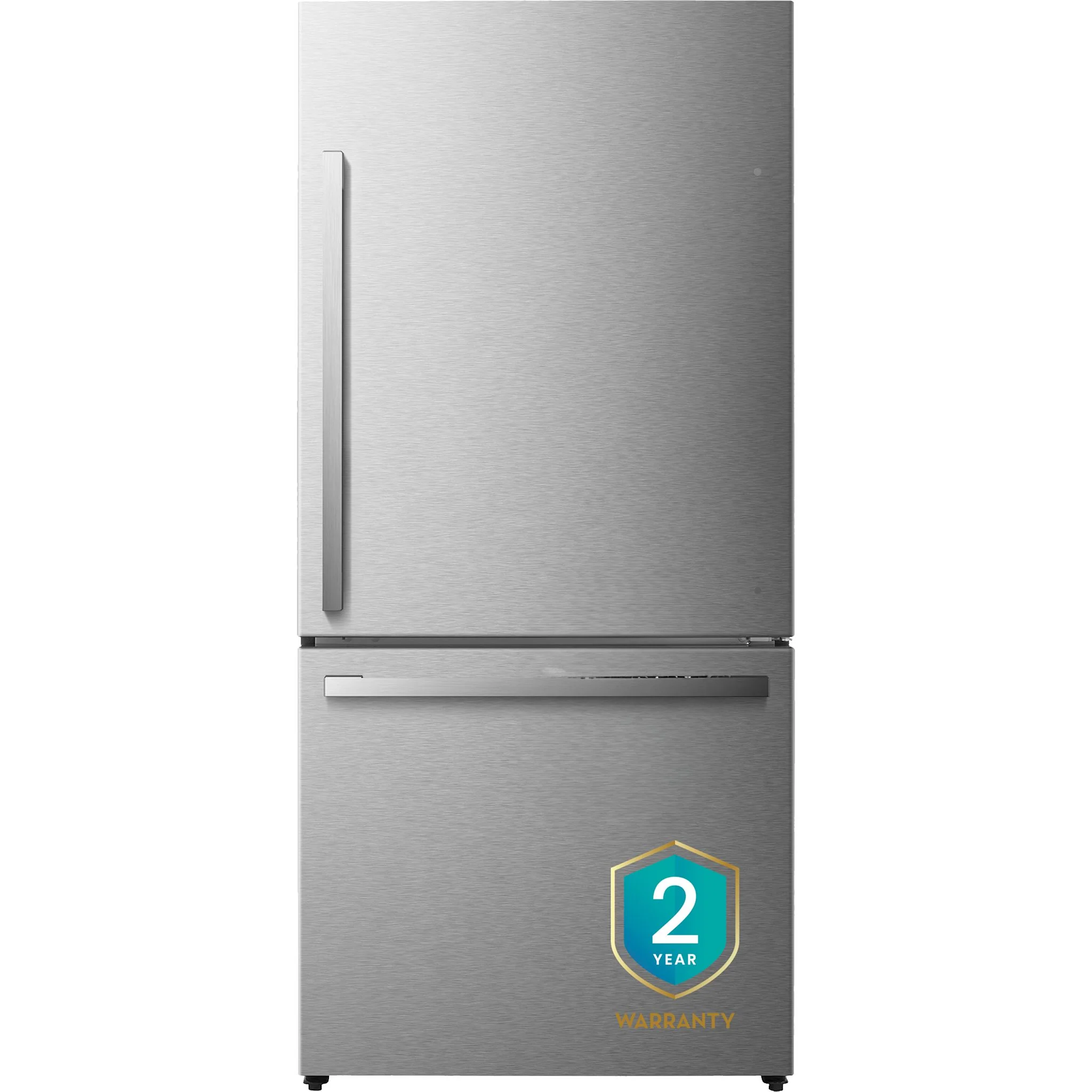 Hisense Bottom Mount Fridge (RB22A2FSE) - Stainless Steel