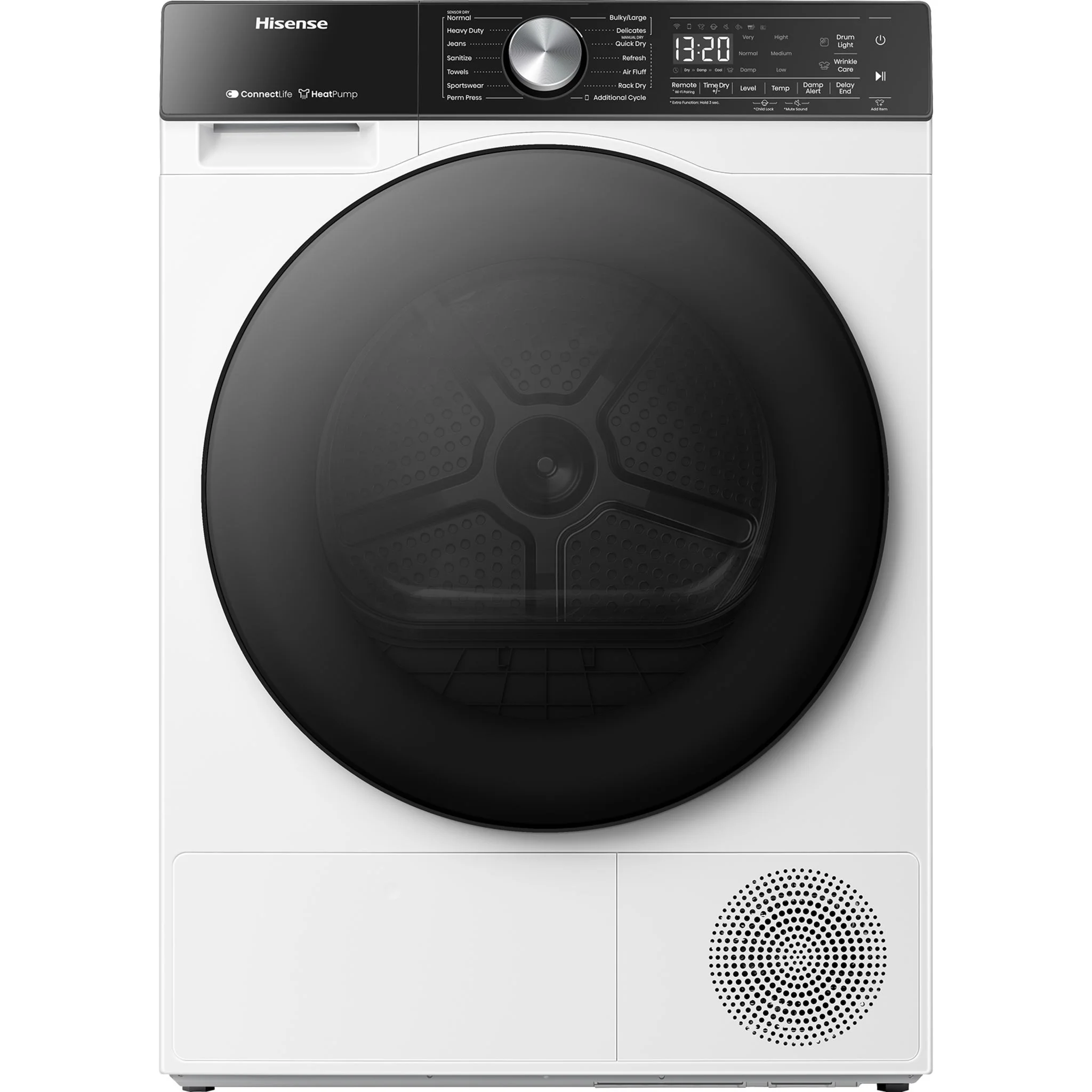 Hisense 24" non vented Dryer - Teal (DH5S452BW) - White,Black (DH5S452BW)